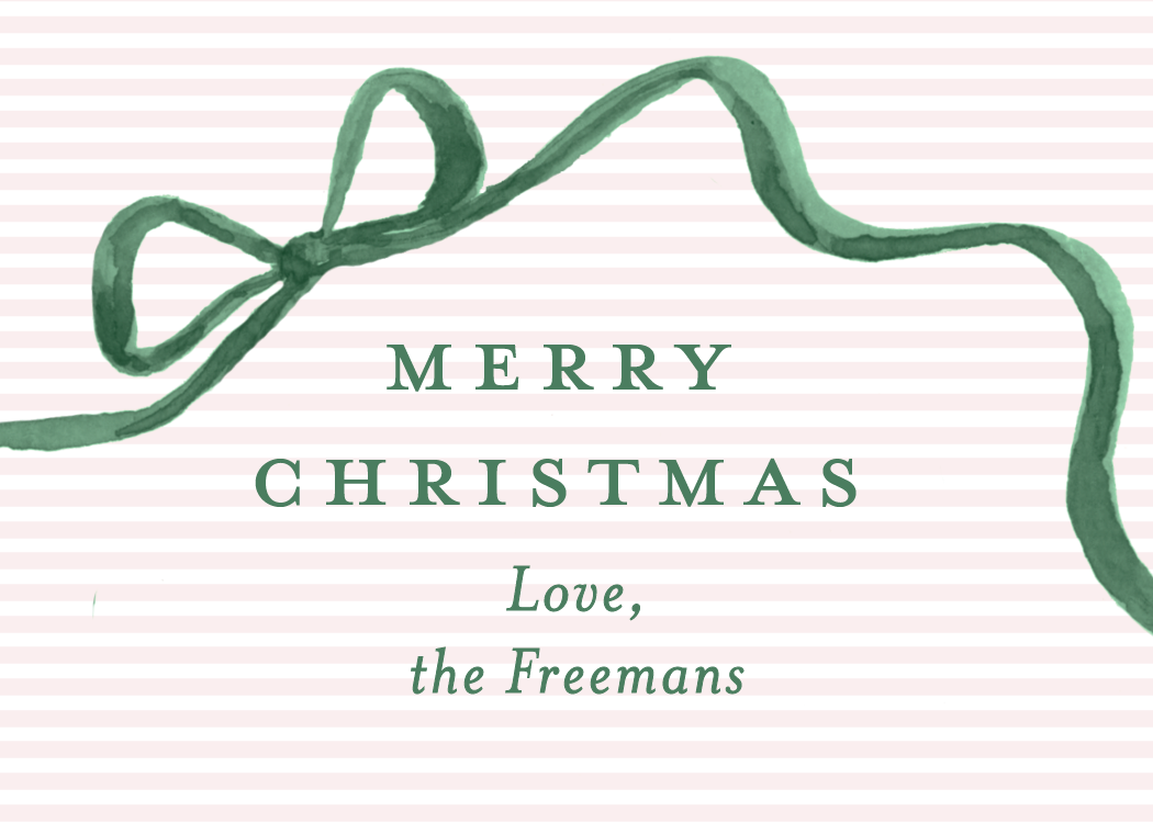 Classic Christmas Ribbons Gift Stickers - 4 Colorways