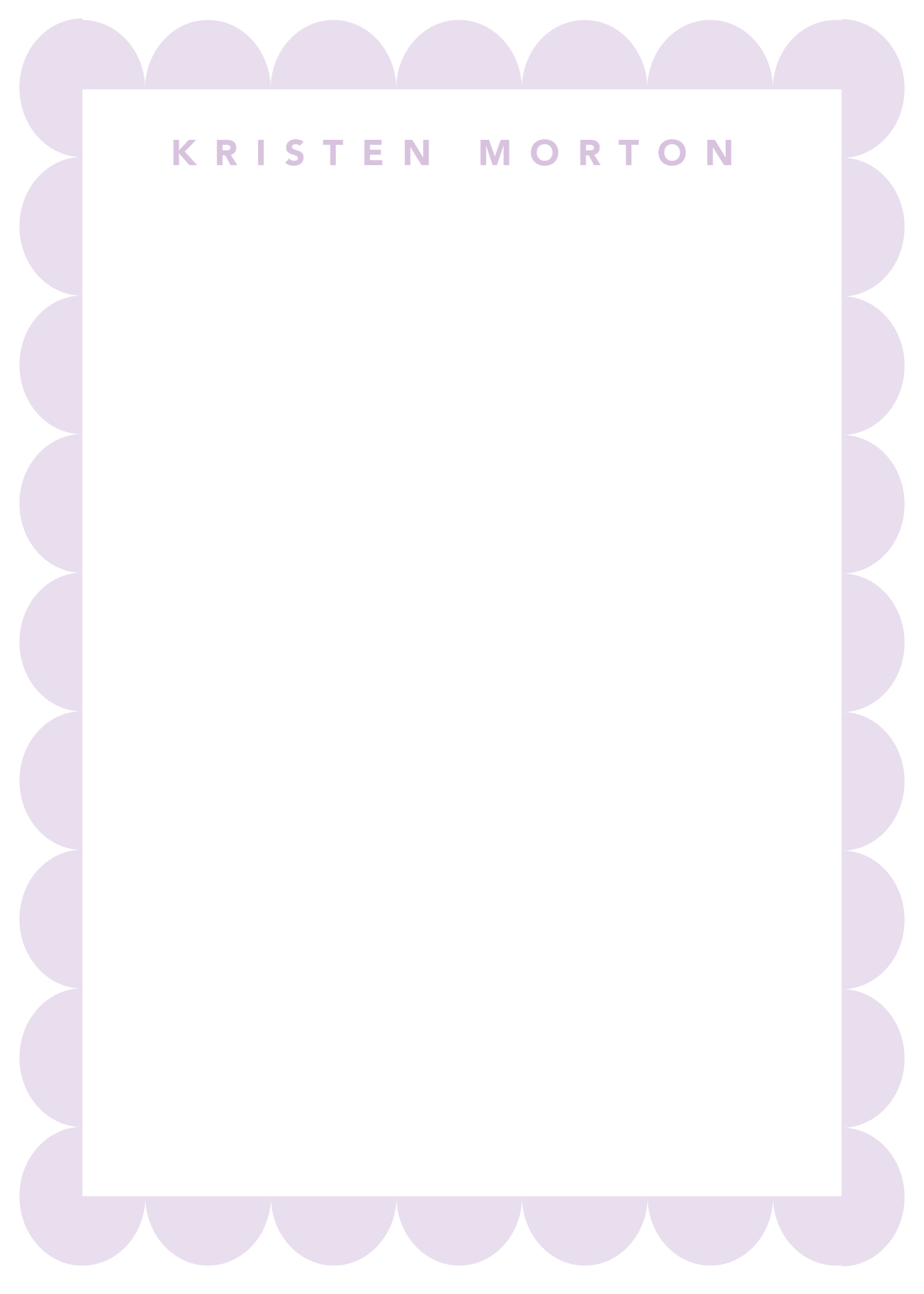 Scallop Border Notepad