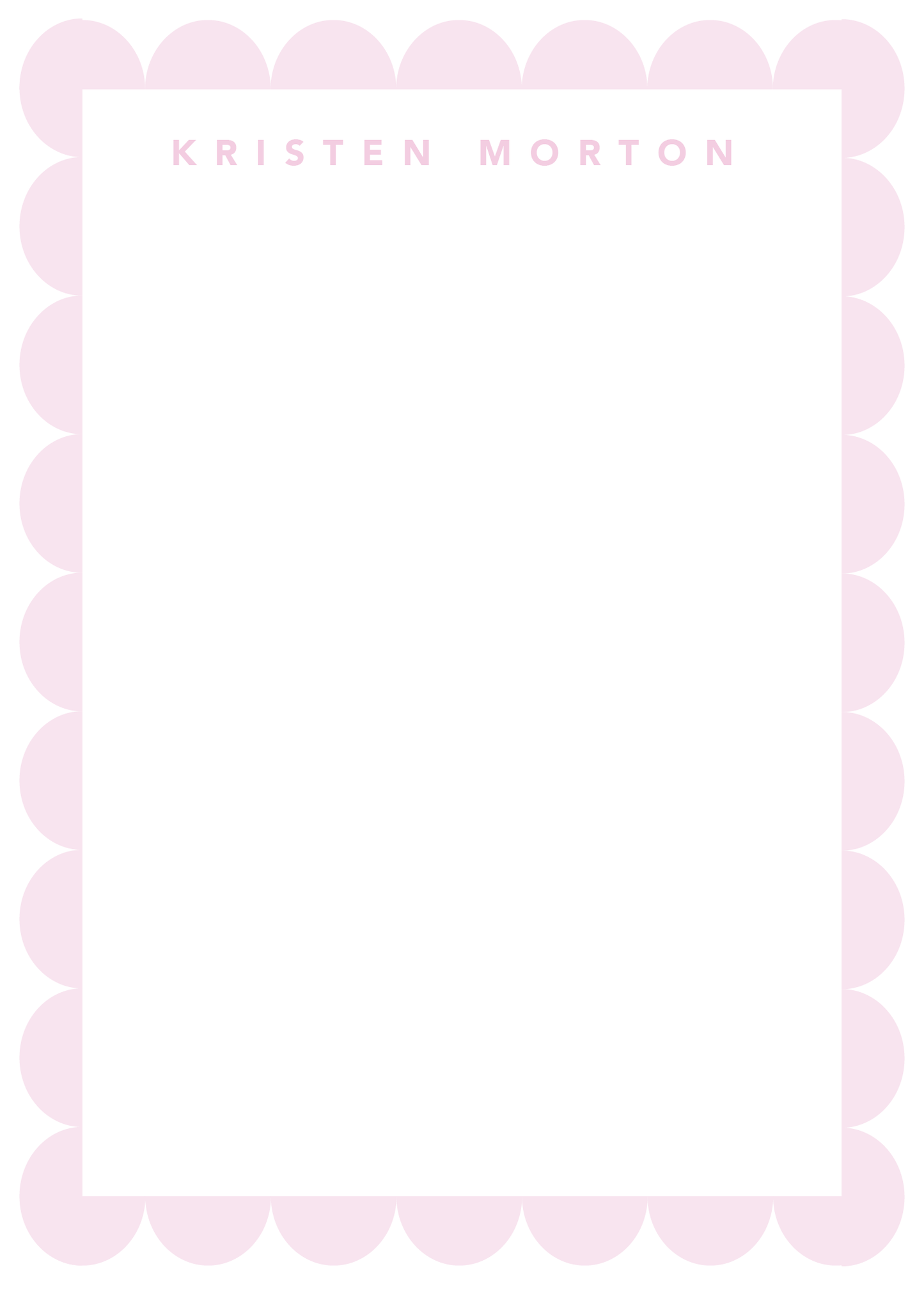 Scallop Border Notepad