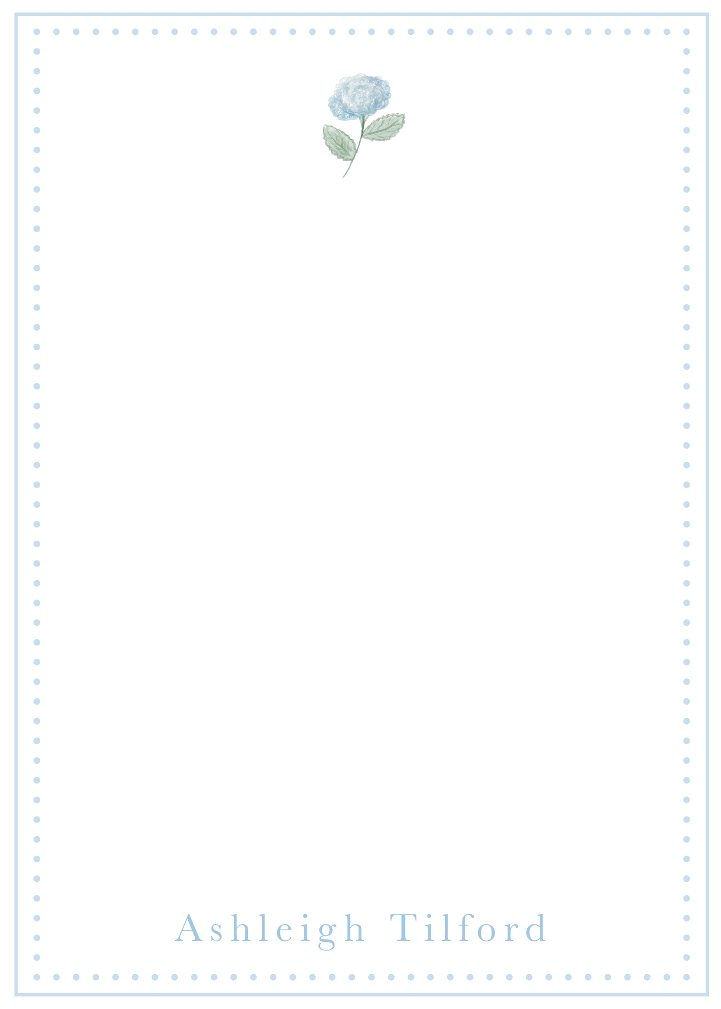 Blue Hydrangea Notepad