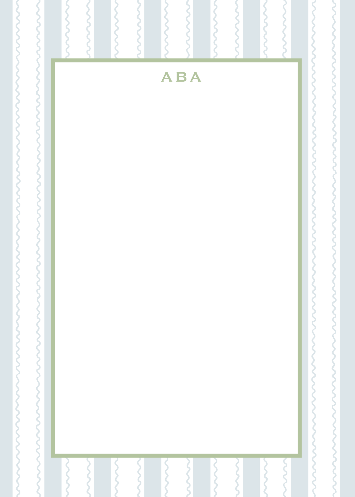 Signature Wavy Stripe Notepad in Powder Blue