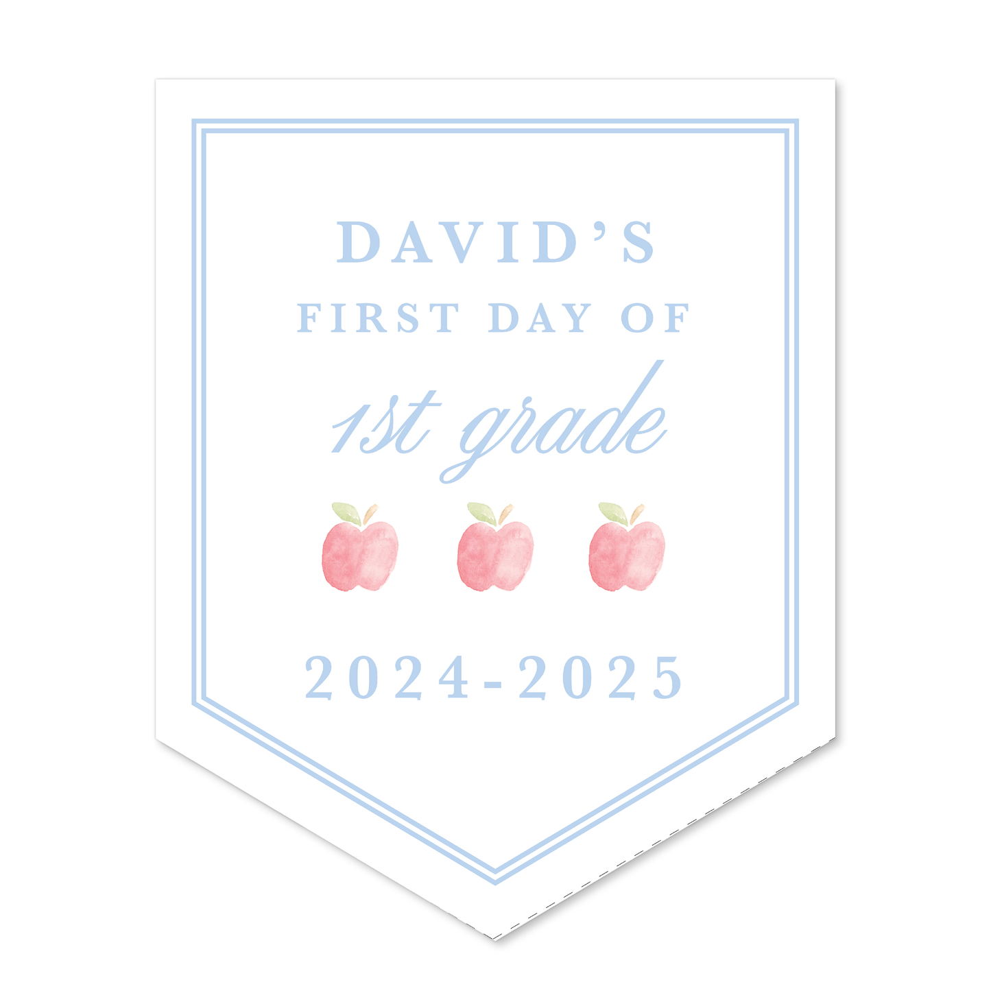 Large Back to School Sign in Blue Border *SHIPS AUGUST 15*