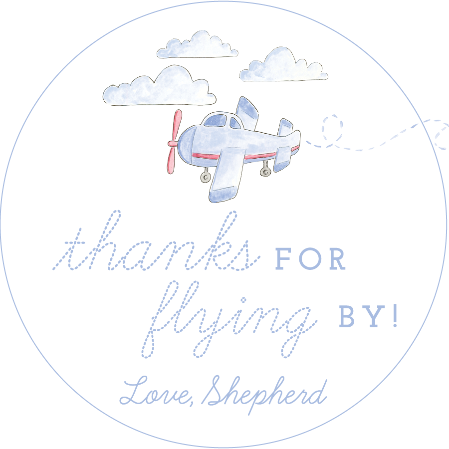 Airplane Party Stickers