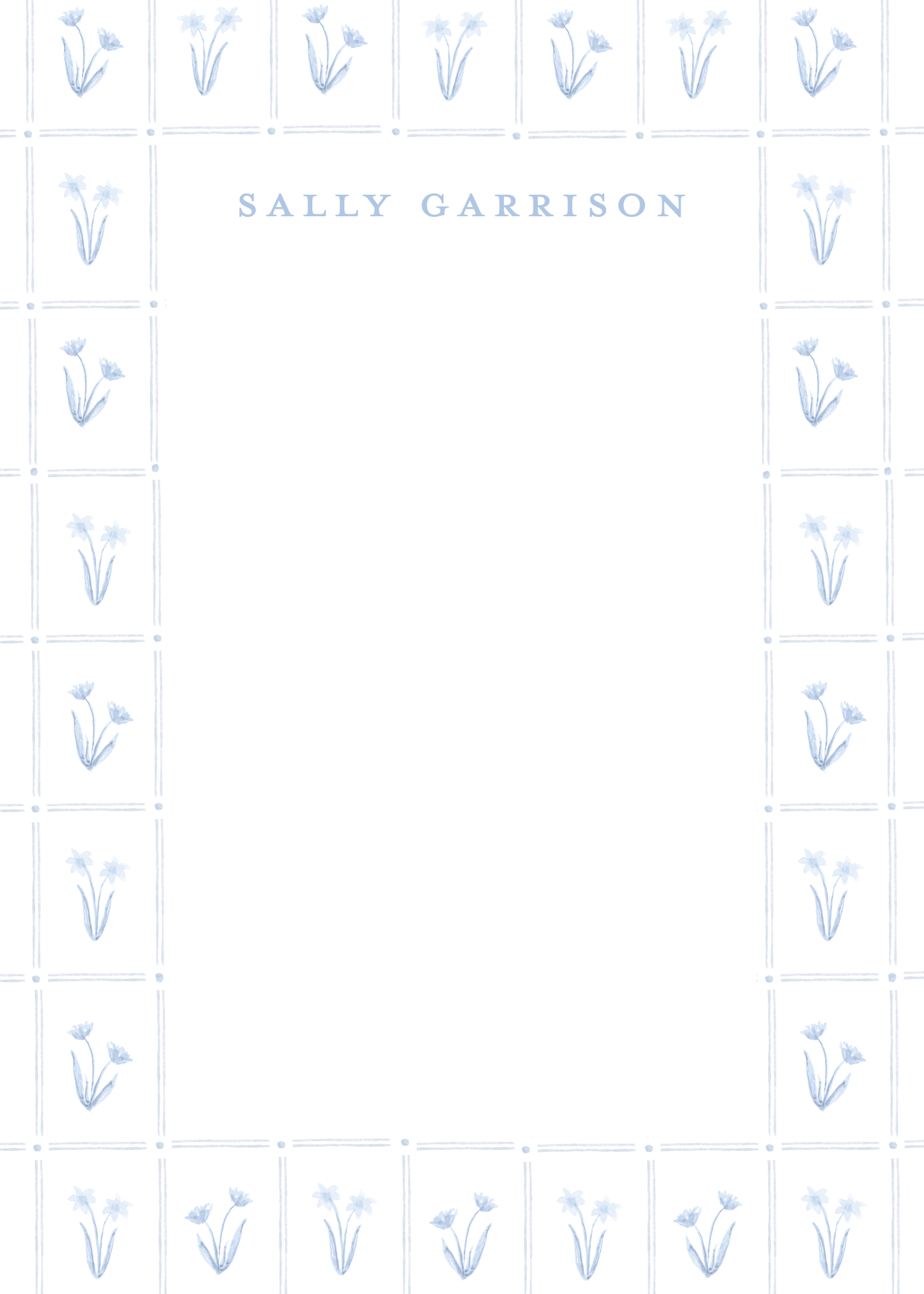 Botanical Blue Trellis Notepad