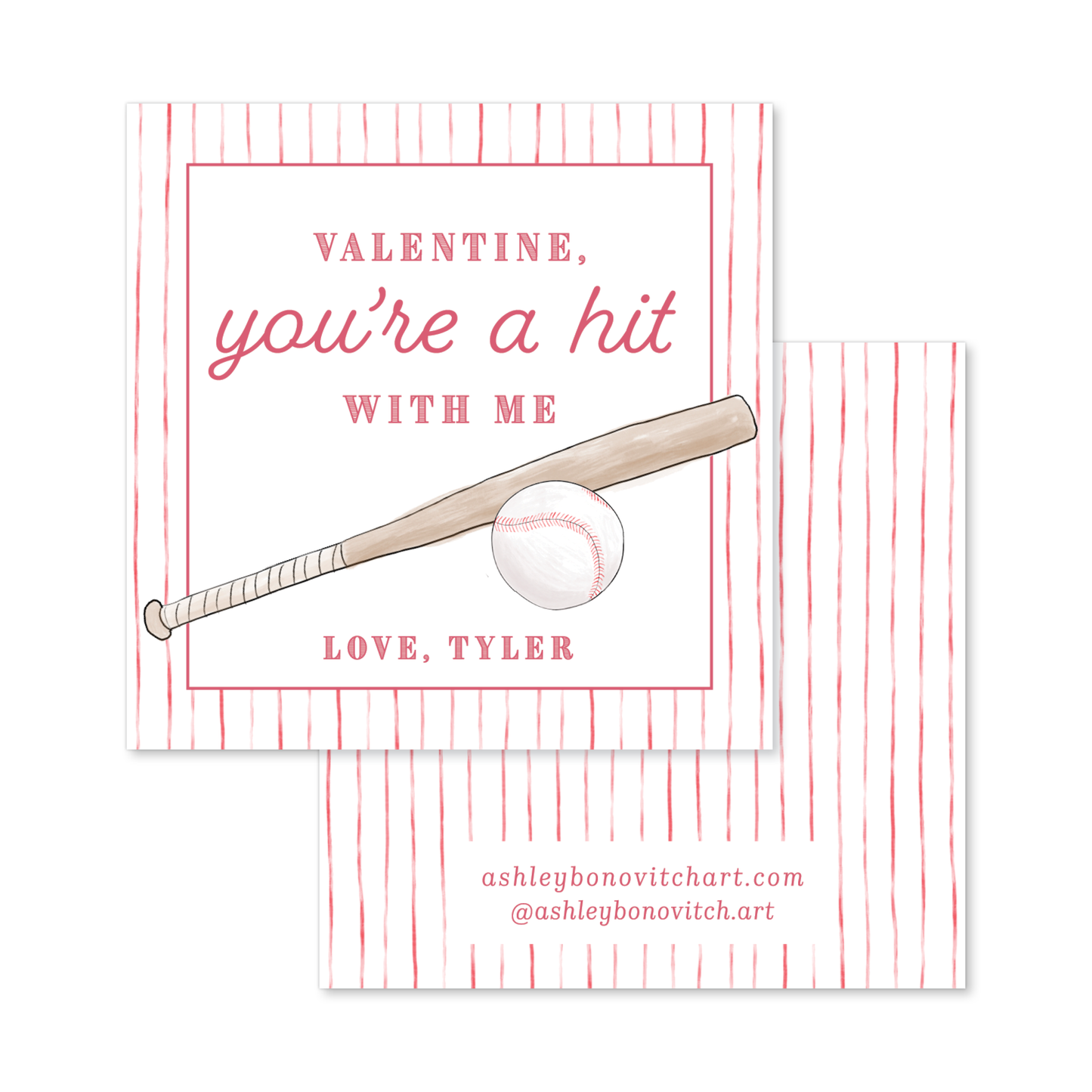 Baseball Valentines Tags