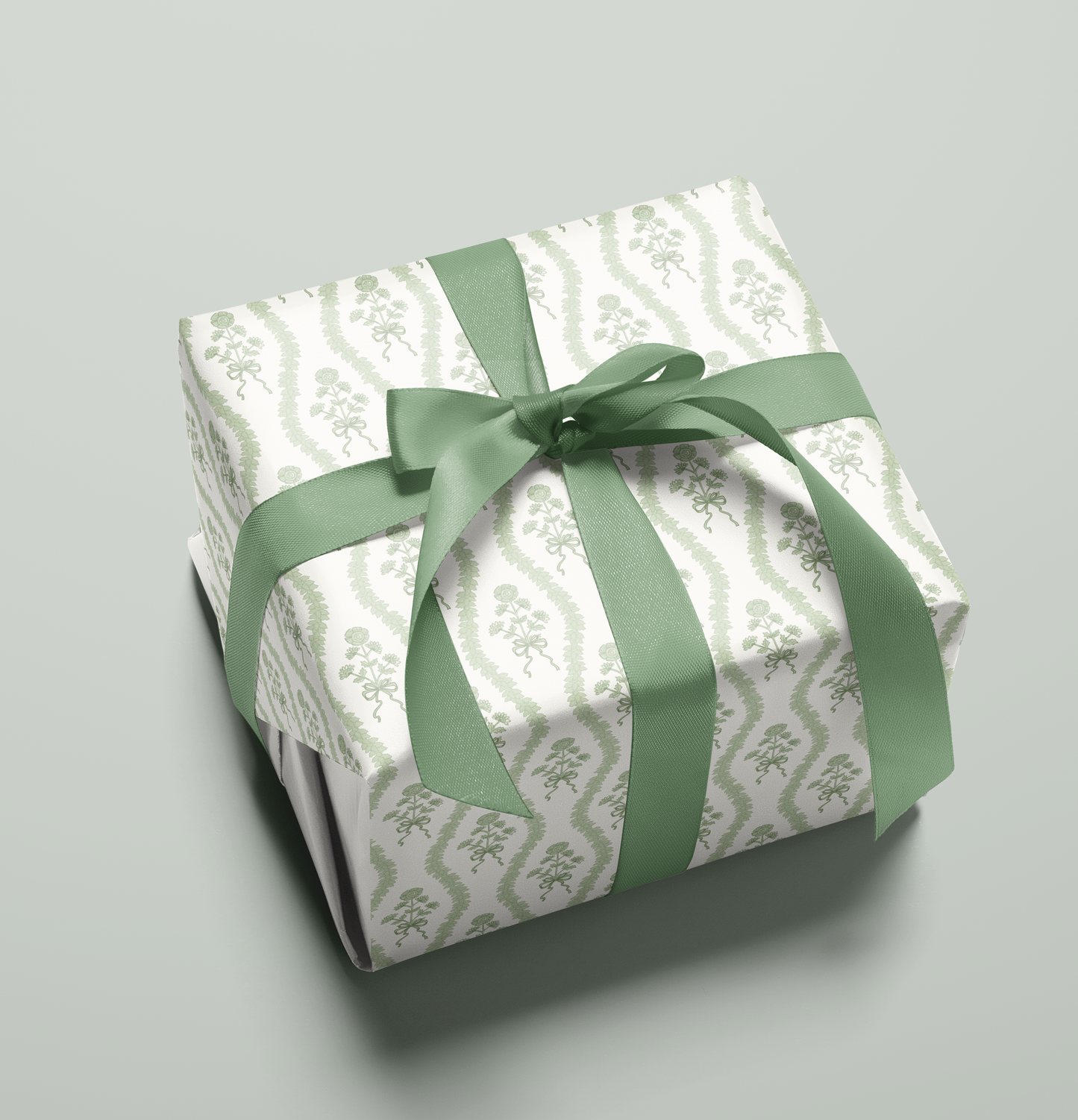 PREORDER Block Print Bows Wrapping Paper- PREORDER SHIPS NOV. 17TH
