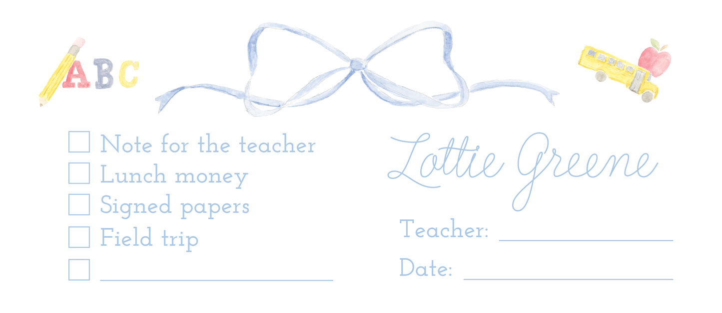 Communication Envelope - Blue Bow