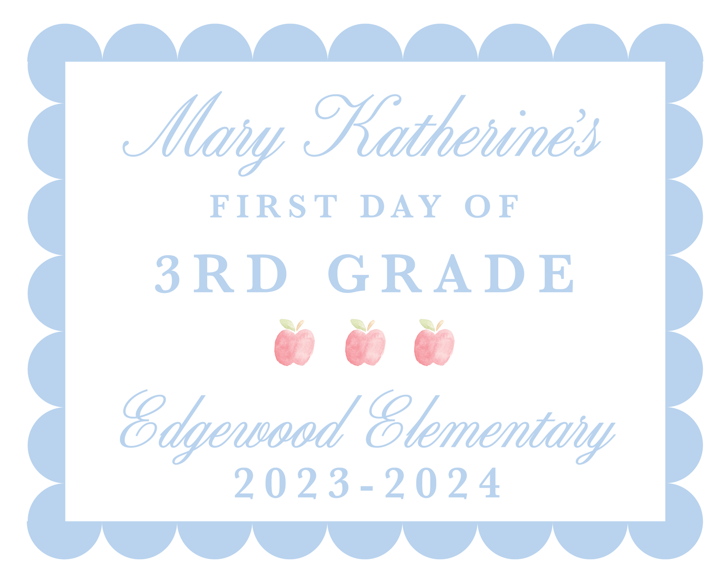 First Day/Last Day of School Signs - Apples