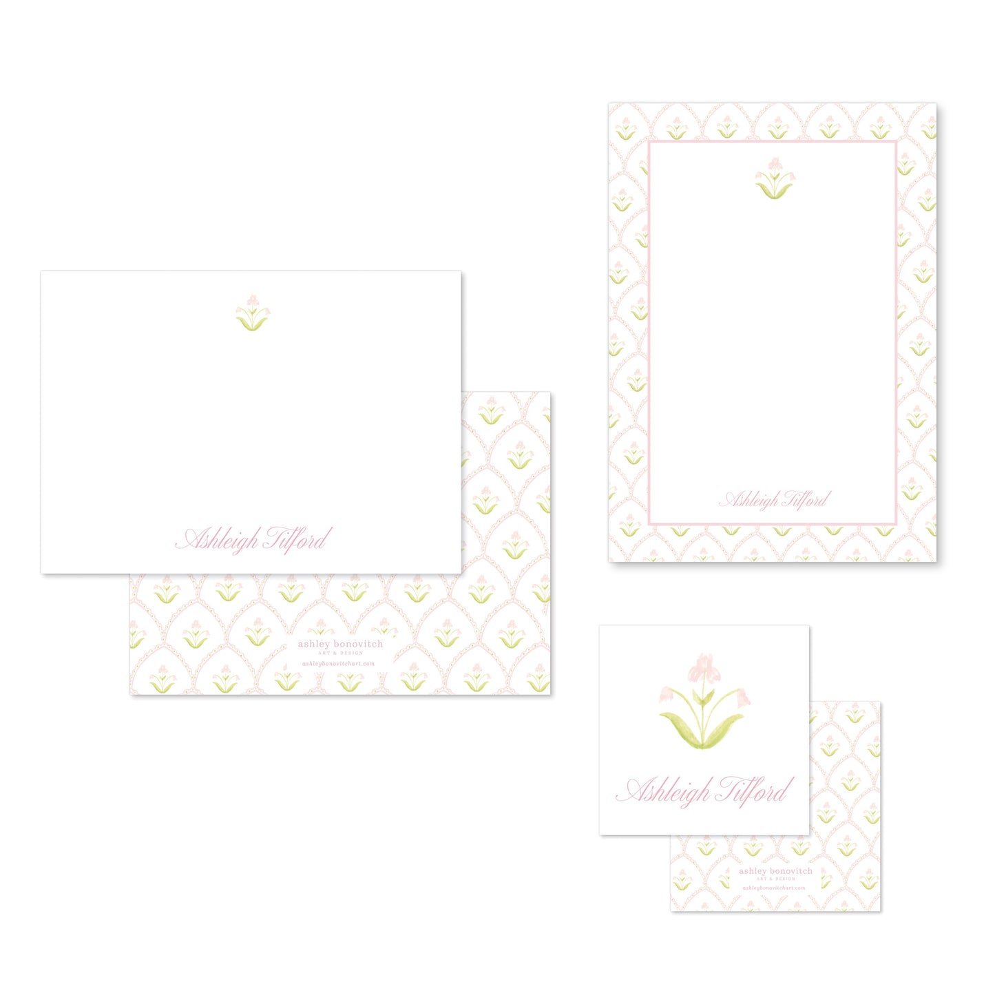 Boxed Stationery Set - Daffodil Scallop