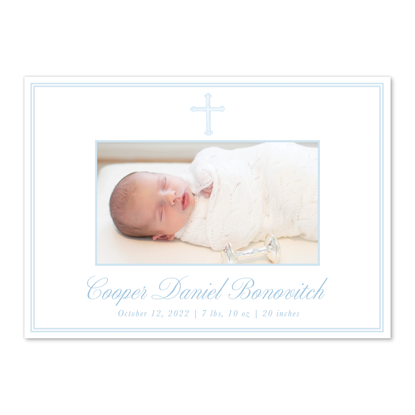 Blue Cross Birth Announcement