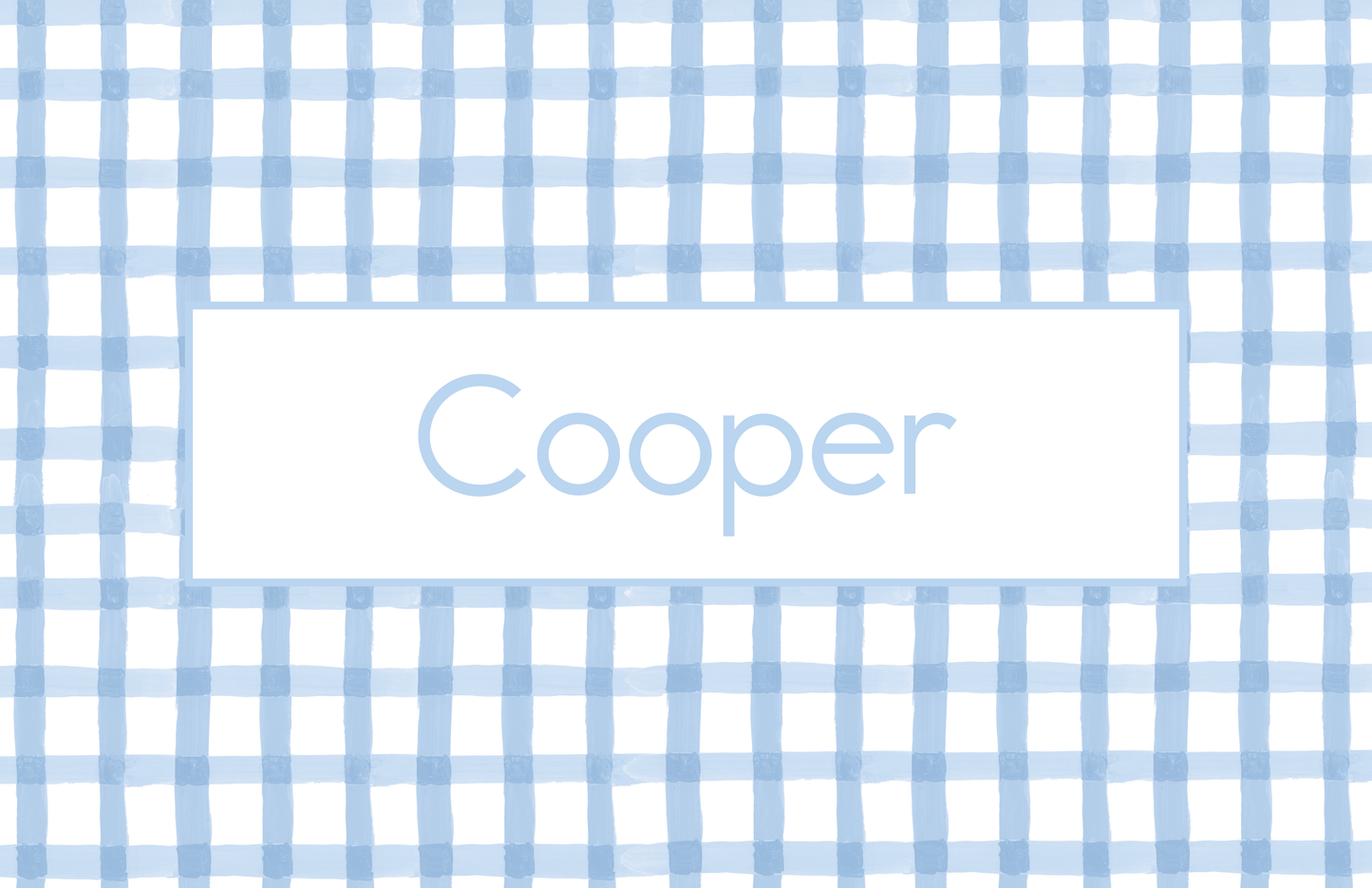 Blue Gingham Easter Bunnies Placemat