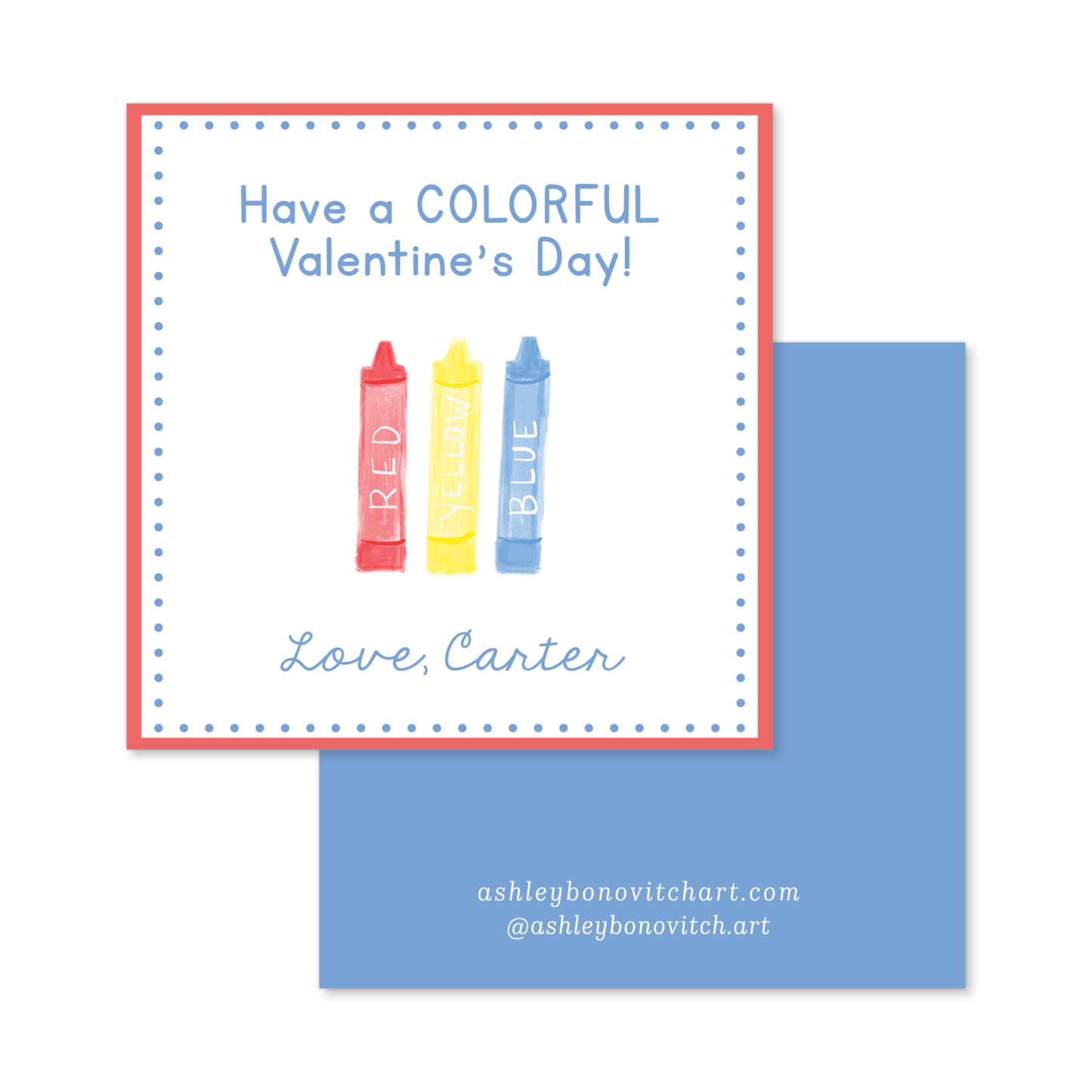 Colorful Valentines Tags