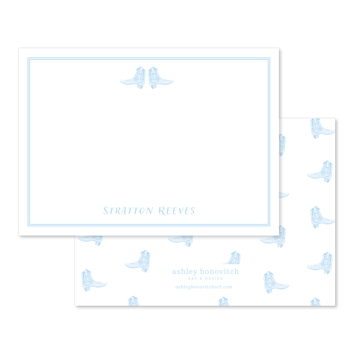 Cowboy Boot Stationery Set