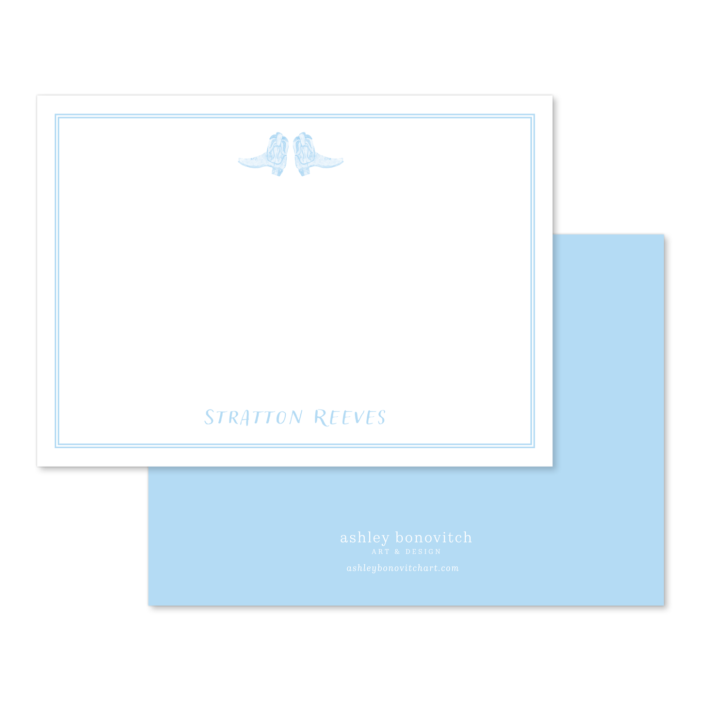 Cowboy Boot Stationery Set