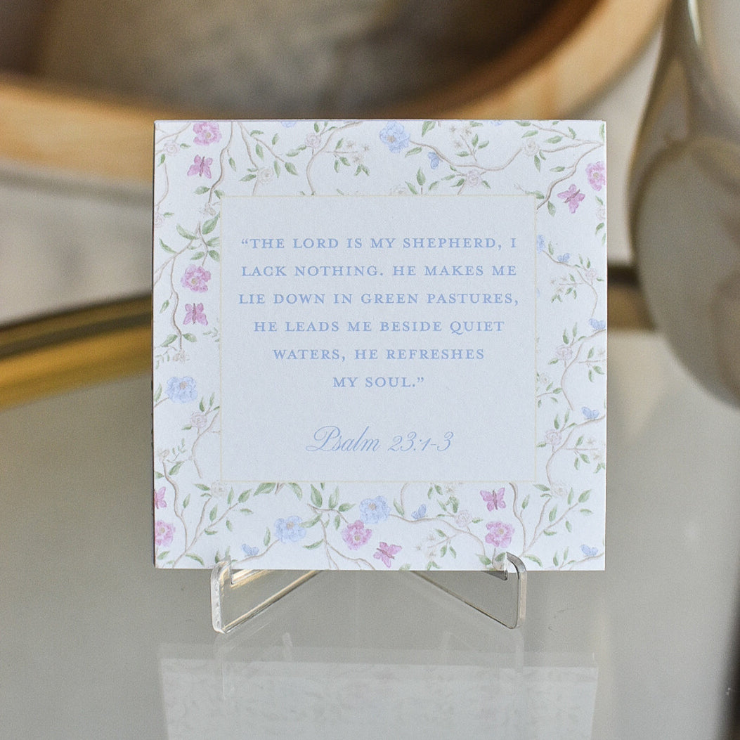 Scripture Cards in Chinoiserie Pastels- Joyful in Hope Collection