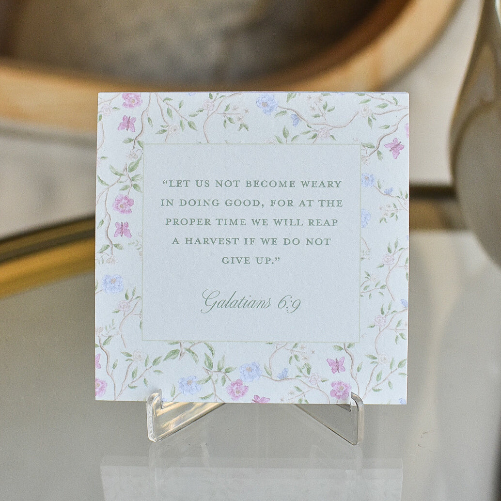 Scripture Cards in Chinoiserie Pastels- Joyful in Hope Collection