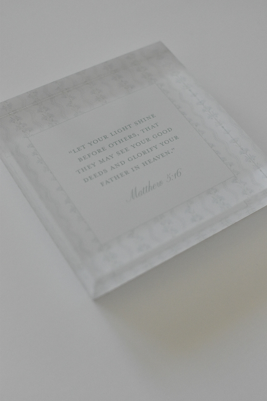 Acrylic Scripture Block in Grandmillenial Stripe