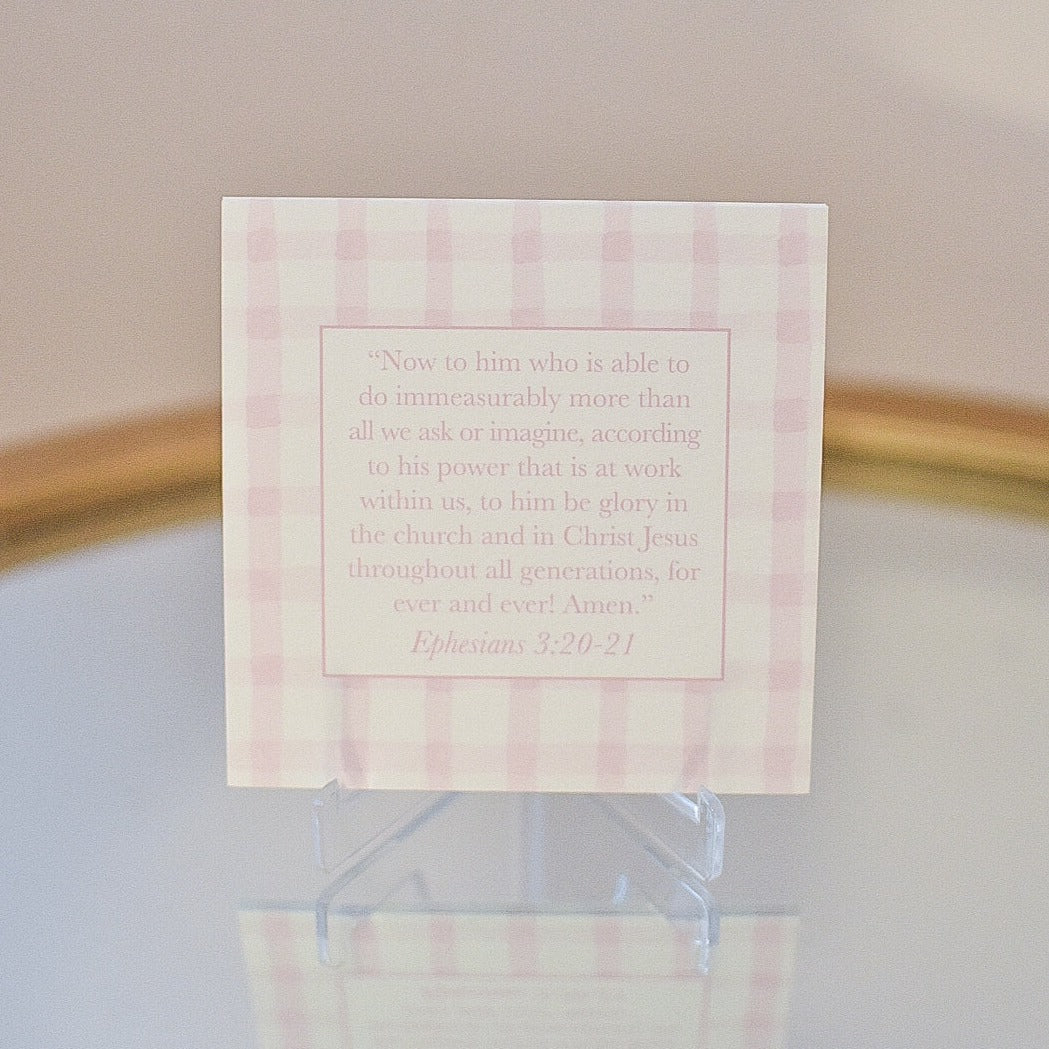Scripture Cards in Pink Gingham - Original Collection