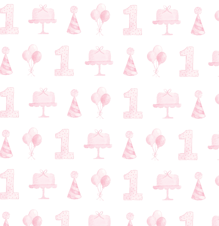 Dainty Pink First Birthday Pattern