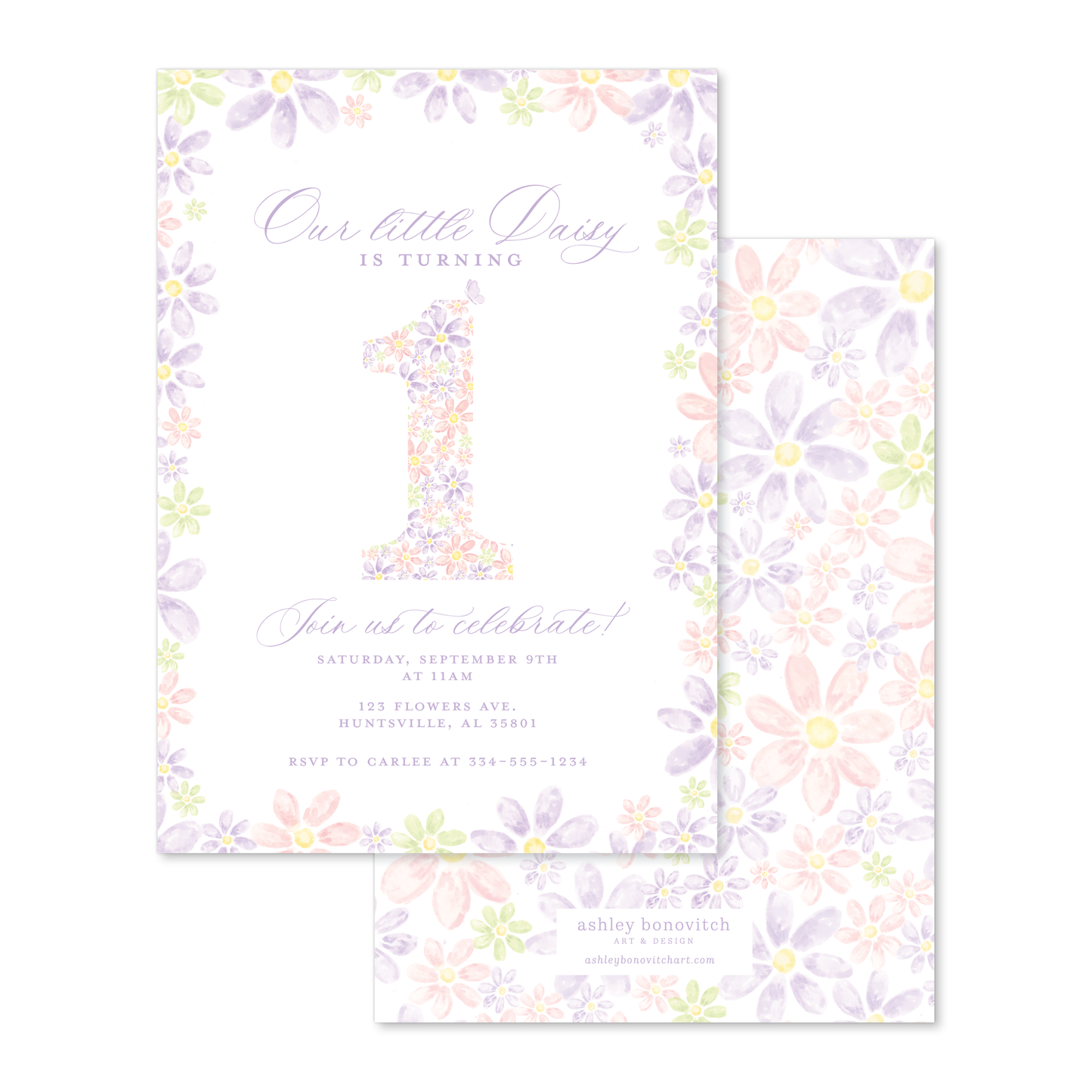 Daisy Party Invitations