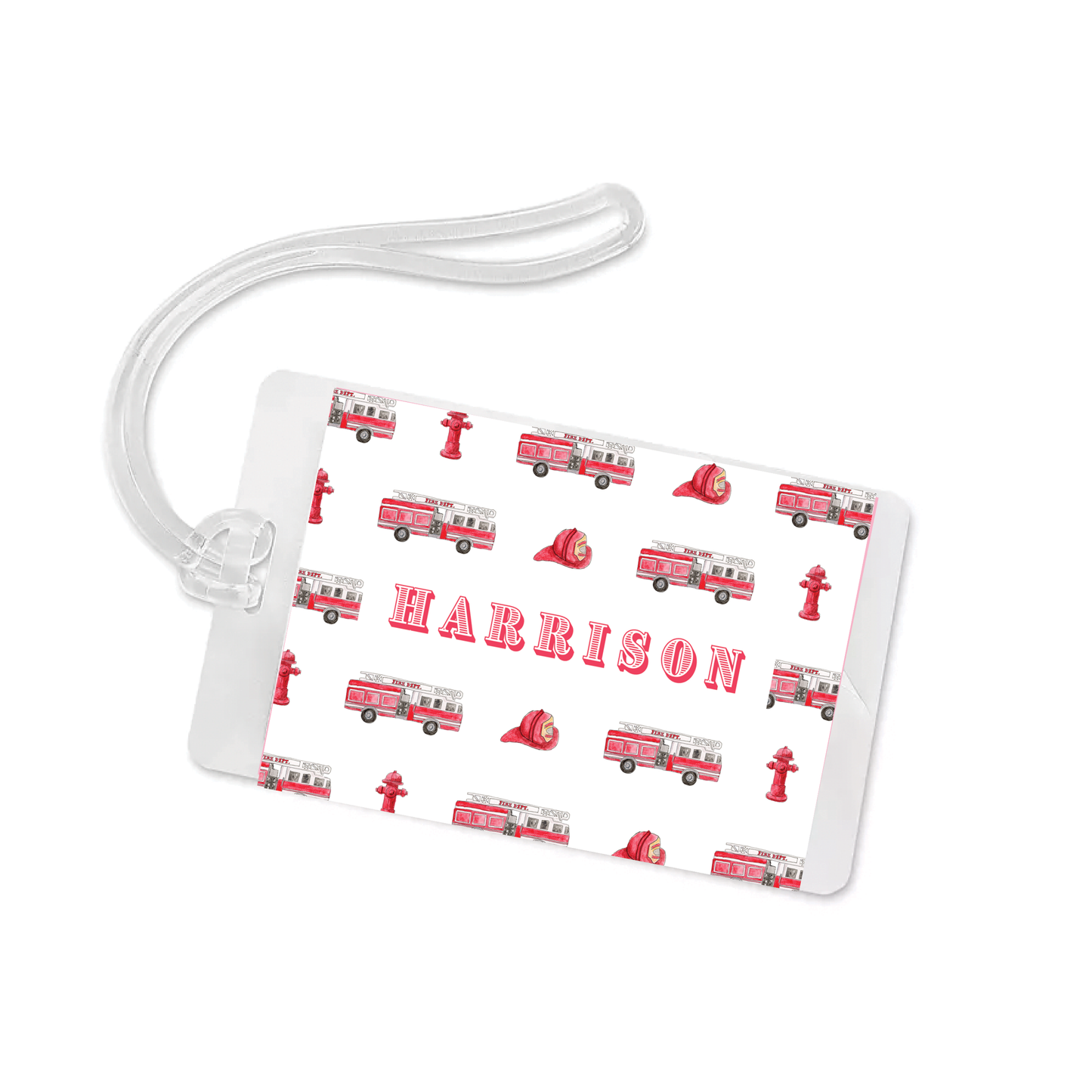 Fire Truck Bag Tag