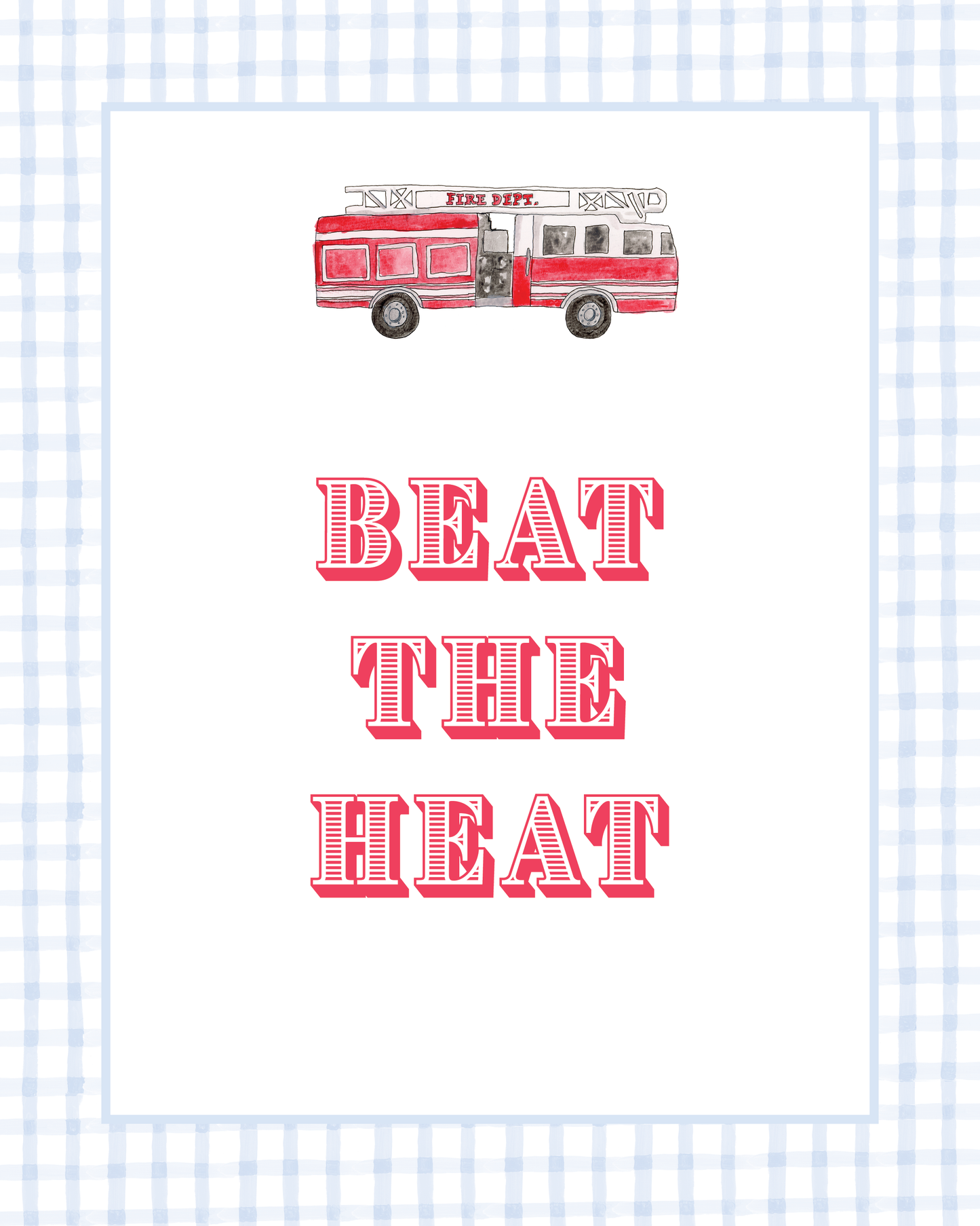 Fire Truck Party Sign