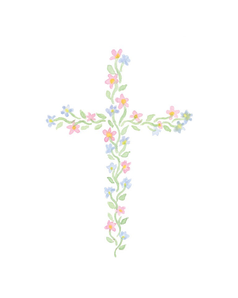 Floral Cross Print