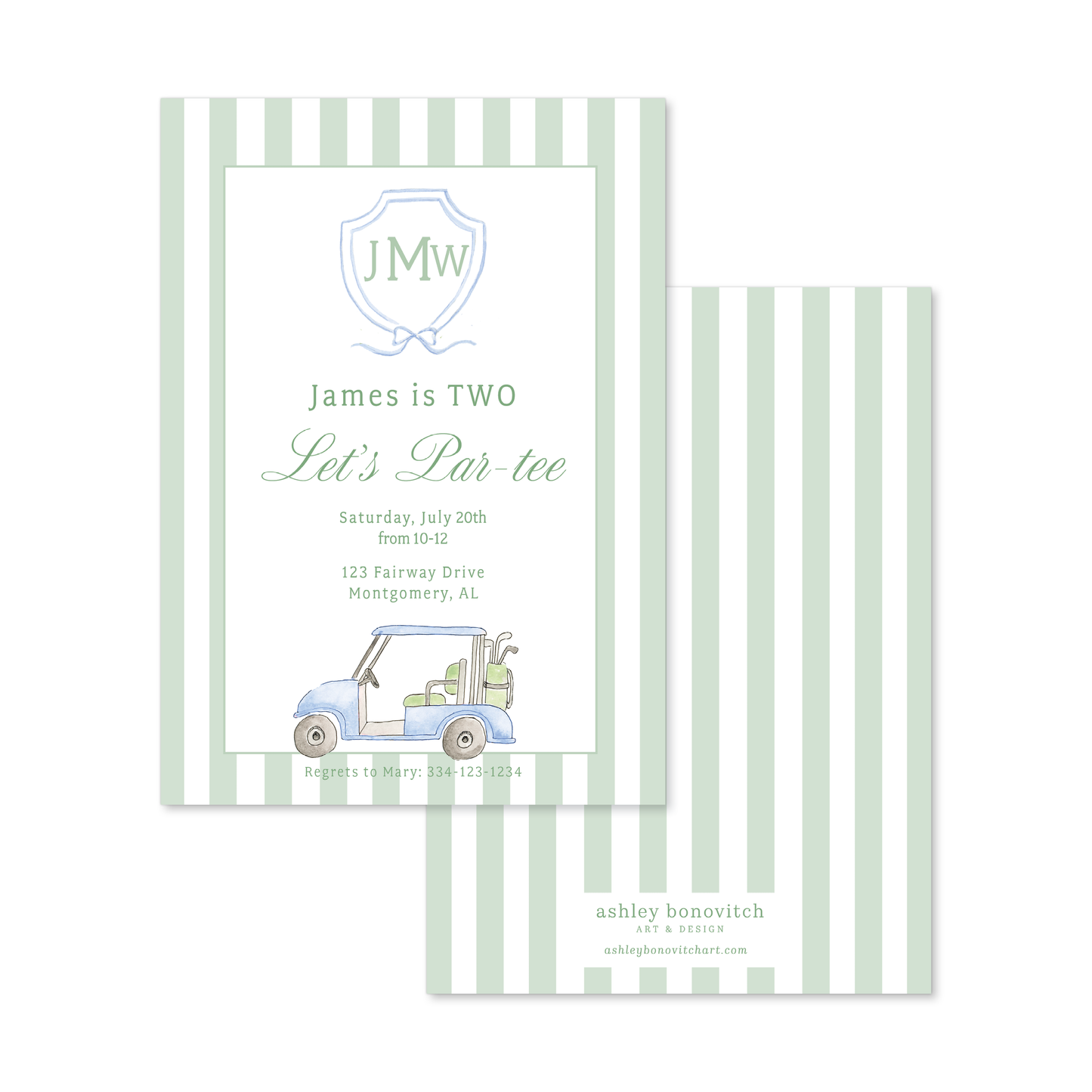Golf Crest Invitation