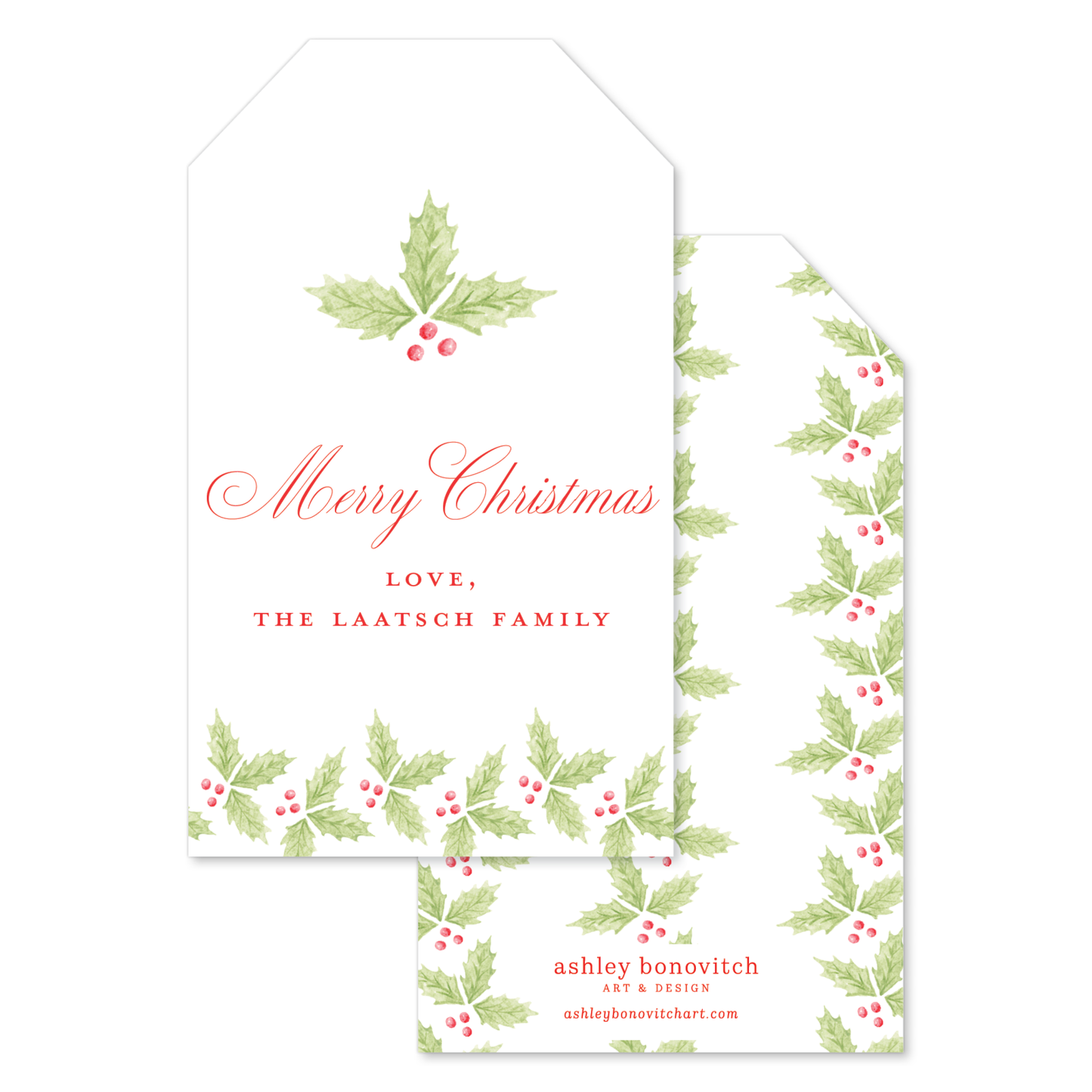 Christmas Holly Gift Tags