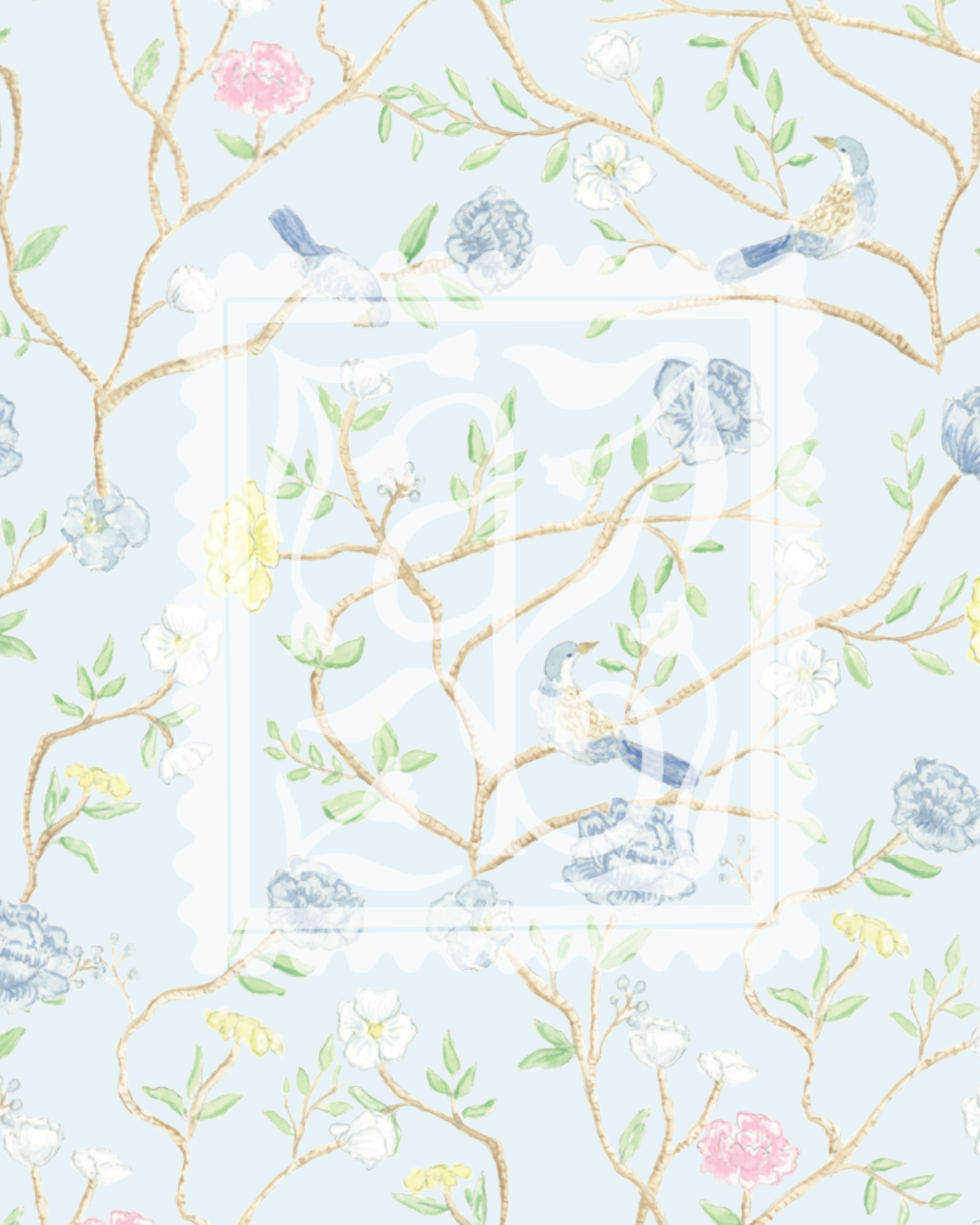 Classic Blue Chinoiserie Pattern