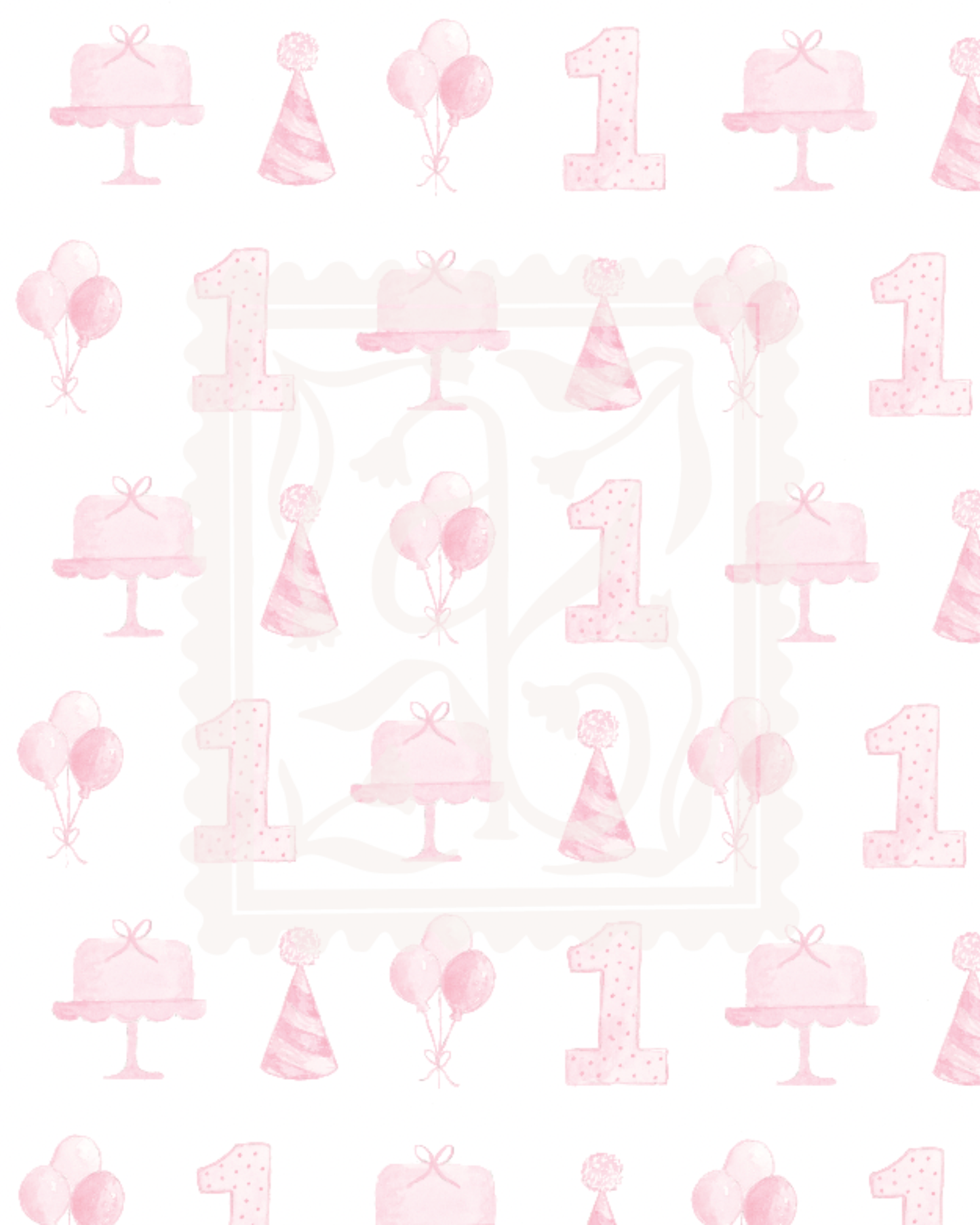 Dainty Pink First Birthday Pattern