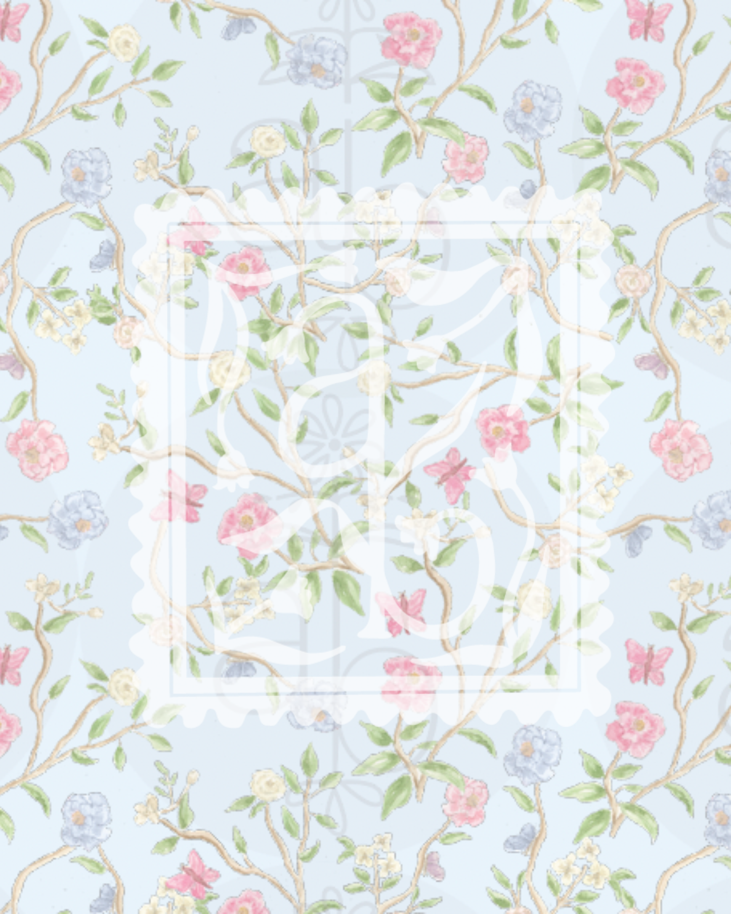Chinoiserie Pattern in Blue