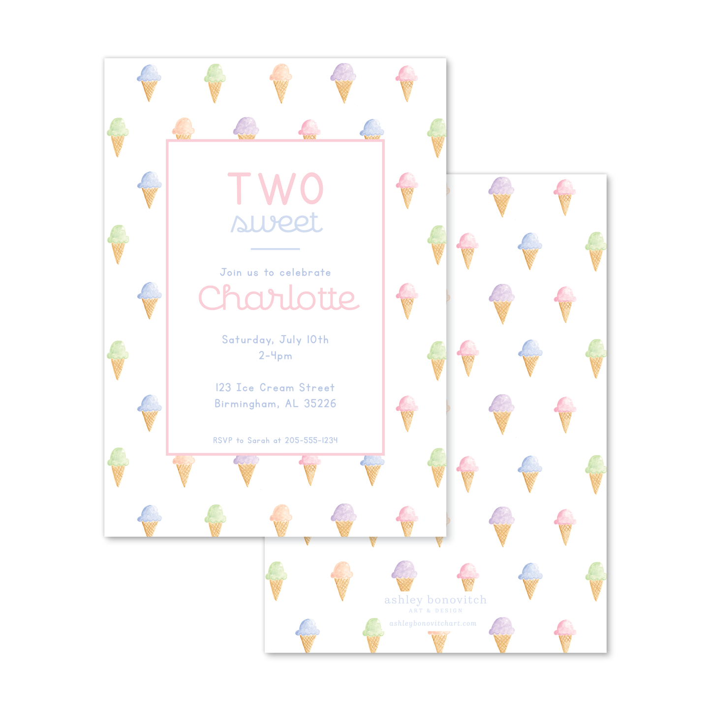 Ice Cream Party Invitation