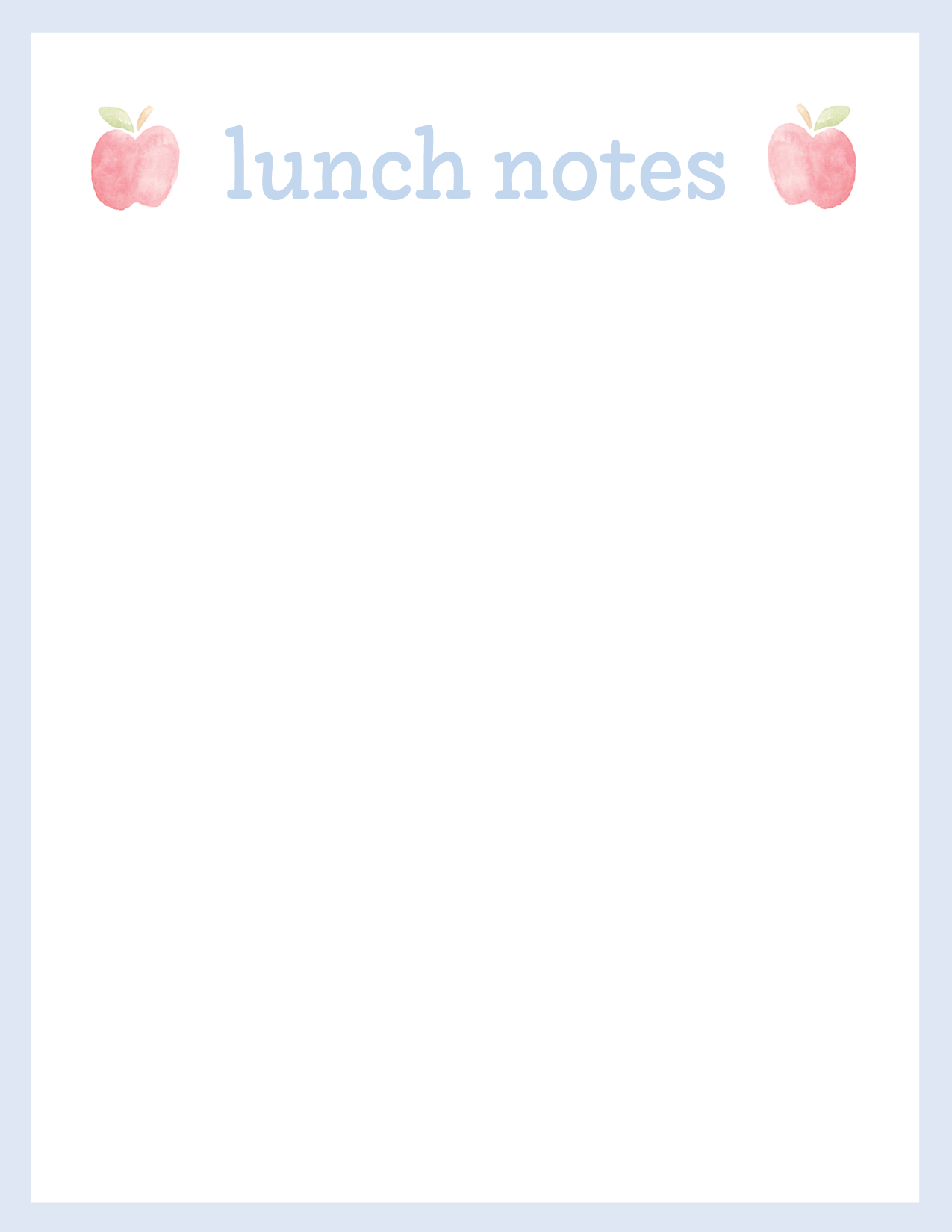 Lunchbox Love Notes Notepad - Apples