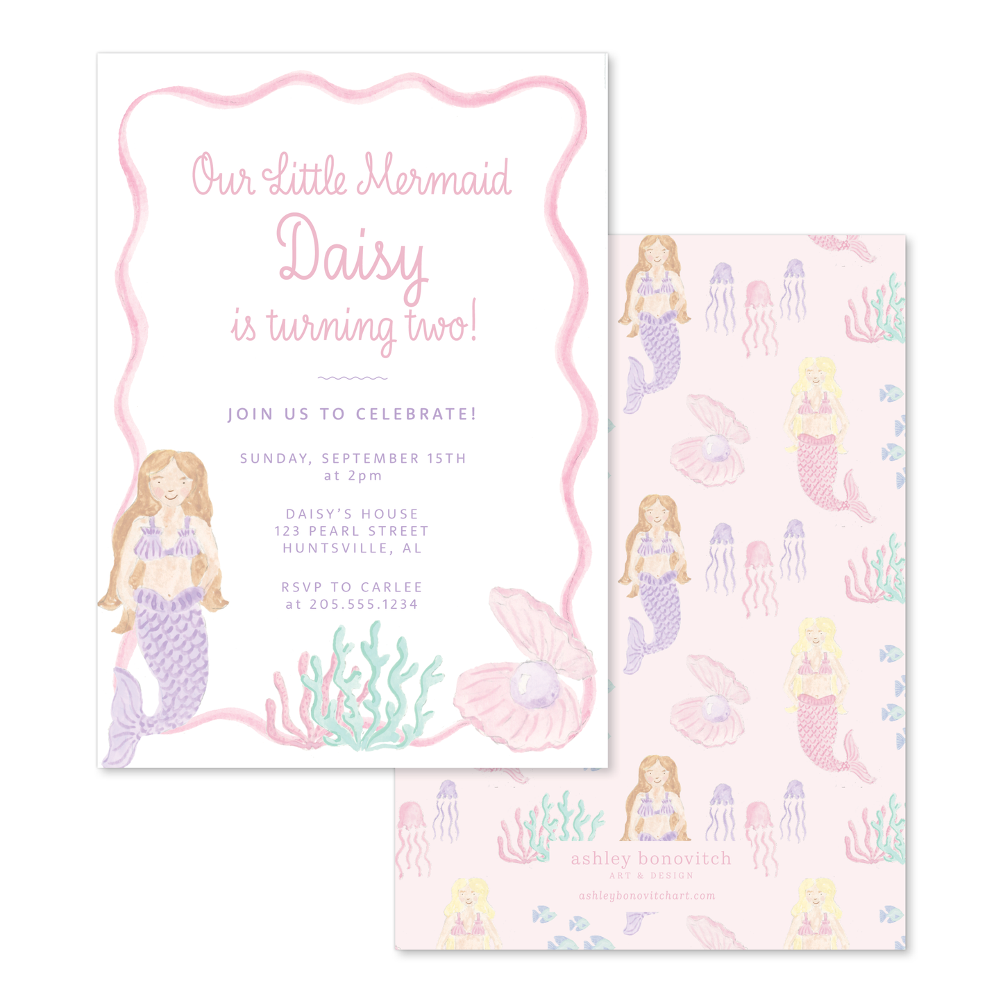 Mermaid Party Invitations