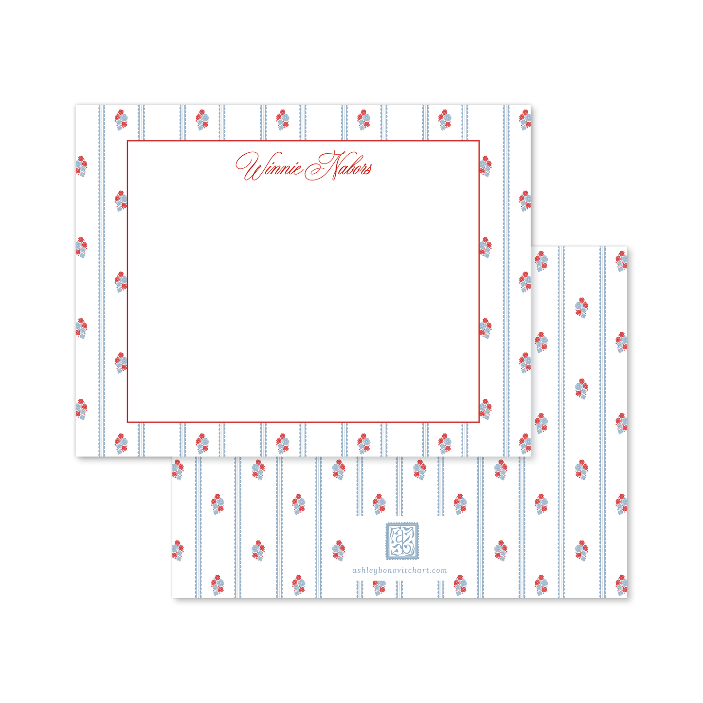 All American Floral Stationery Set