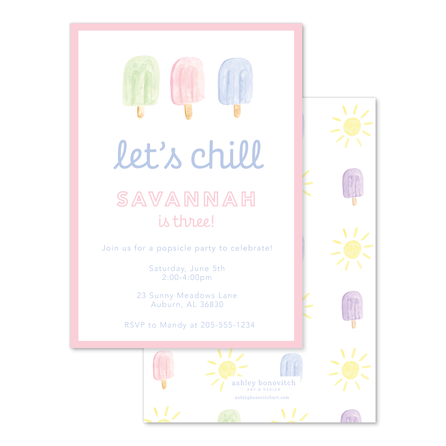 Popsicle Party Invitation