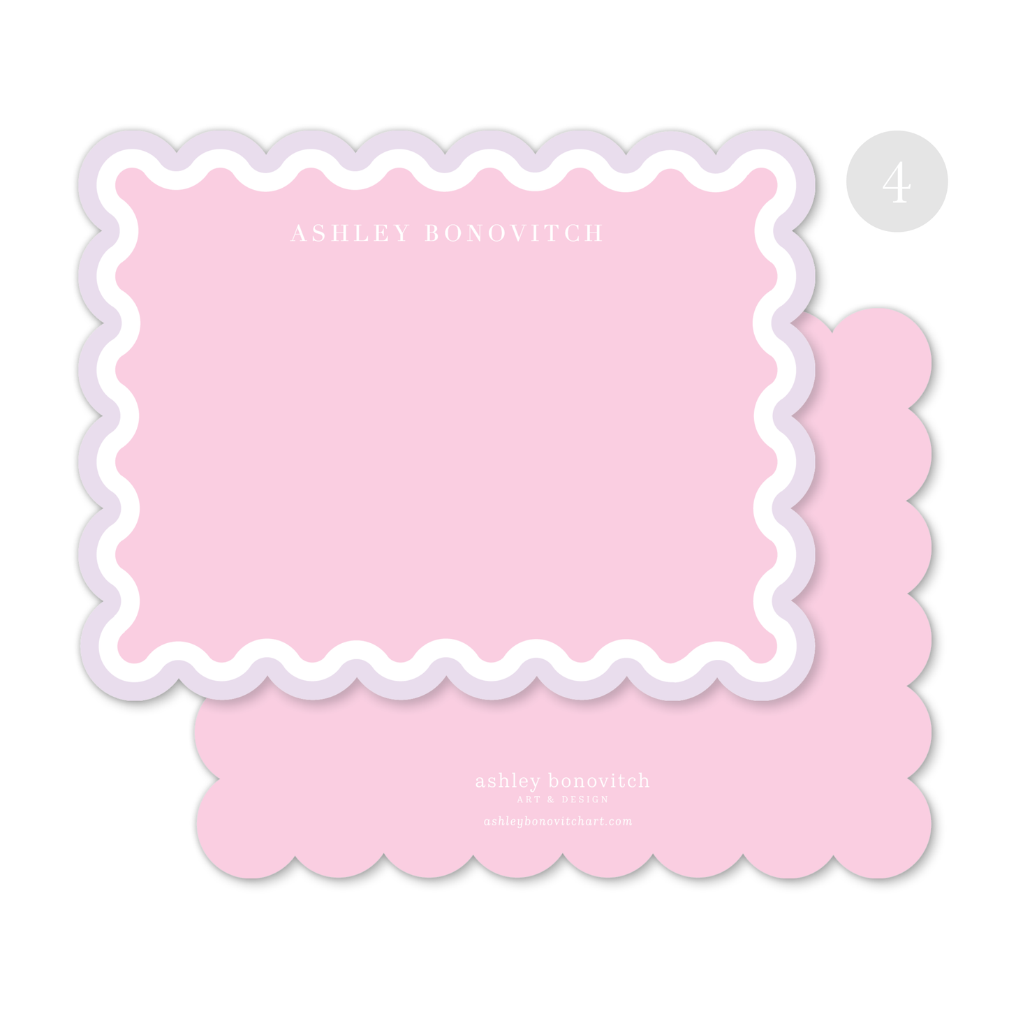 Scallop Border Stationery Set