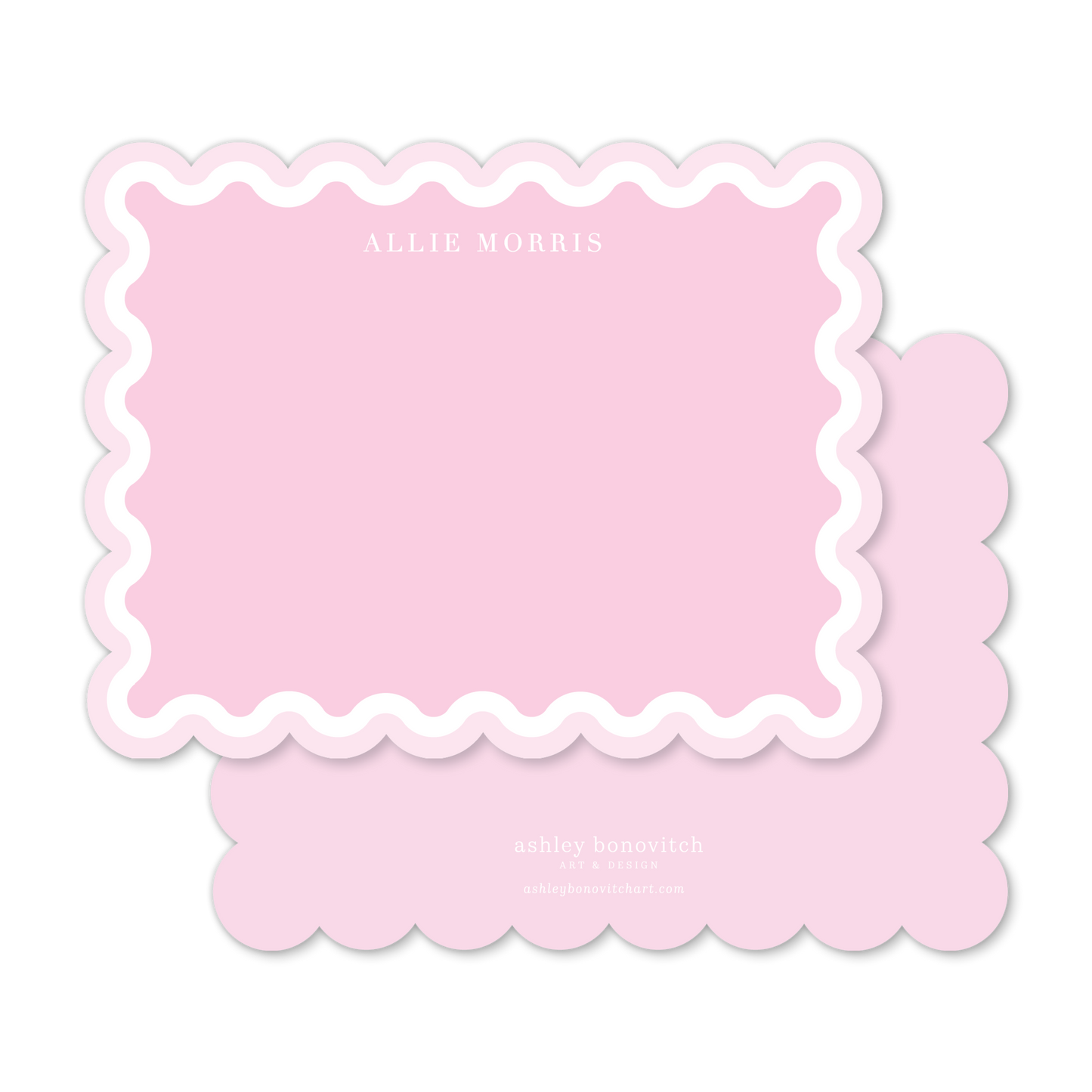 Scallop Border Stationery Set