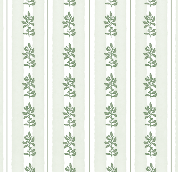Greenery Stripes Wrapping Paper Sheets - PREORDER SHIPS NOV. 17TH