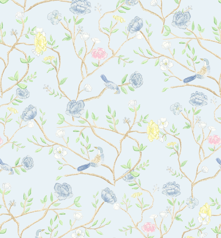 Chinoiserie Birds Wrapping Paper Sheets - PREORDER SHIPS NOV. 17TH