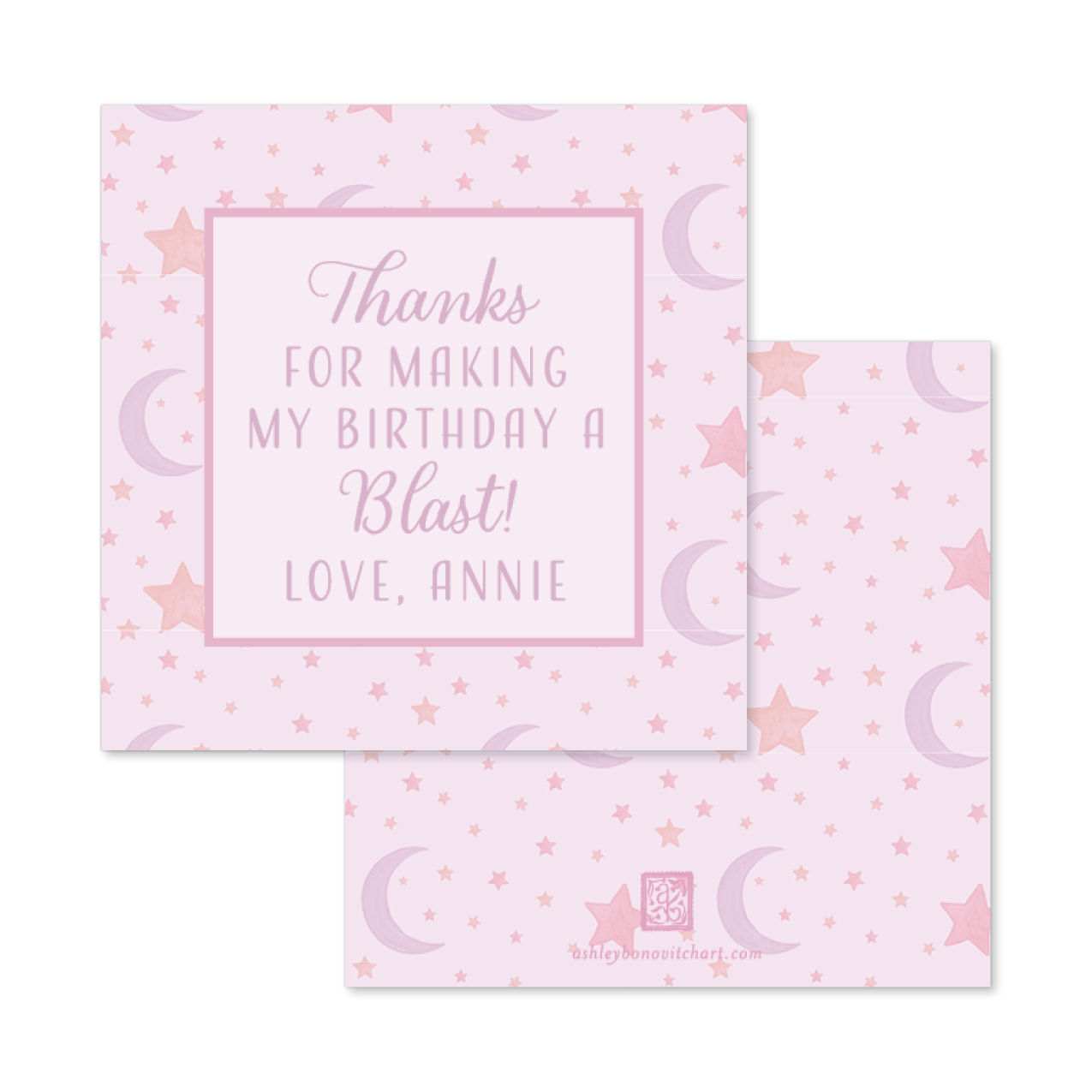 Outer Space Gift Tags in Pink