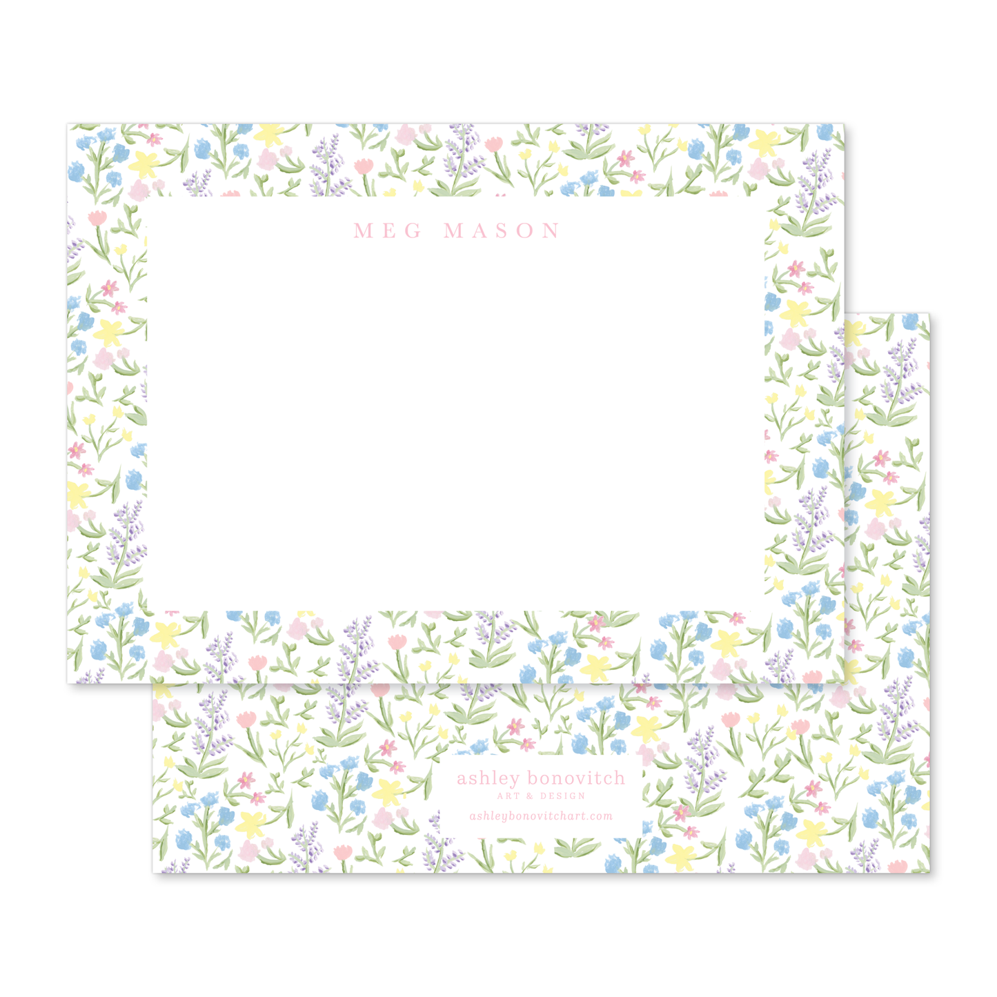 Spring Floral Stationery Set