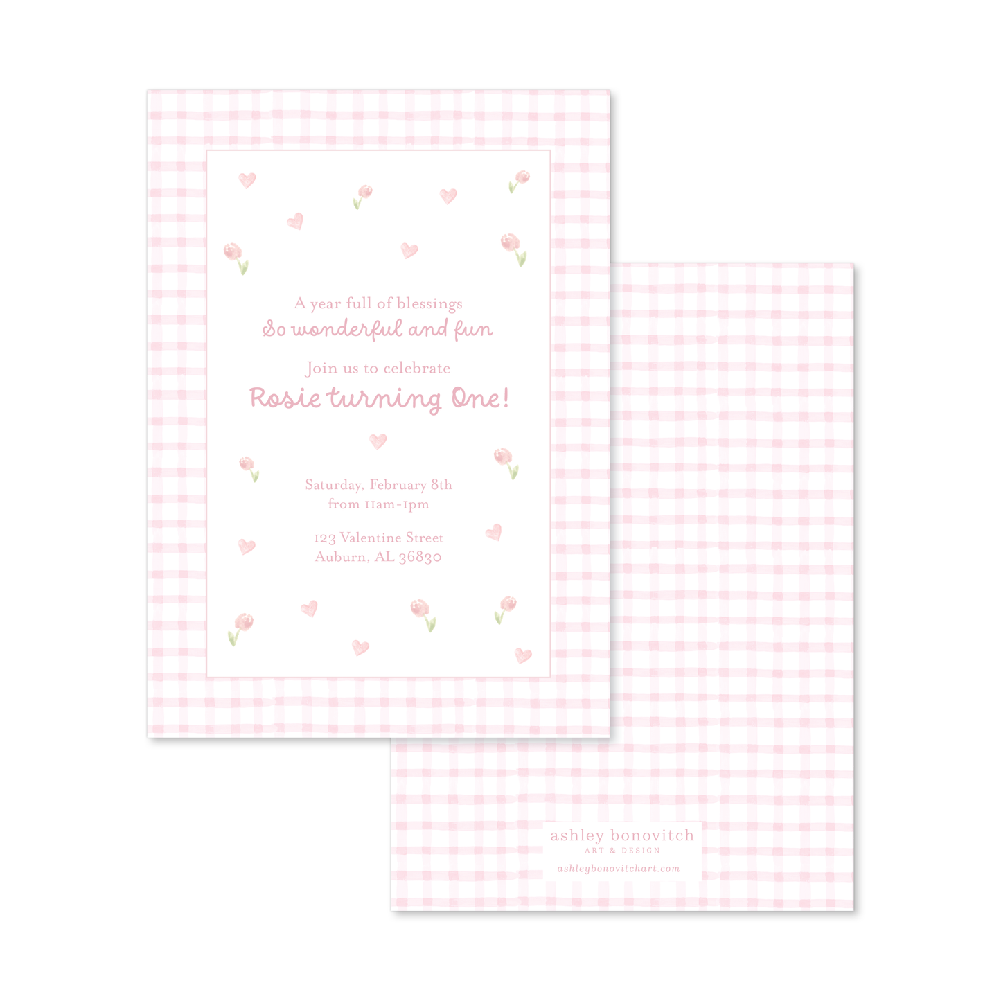 Valentine Hearts and Roses Invitations
