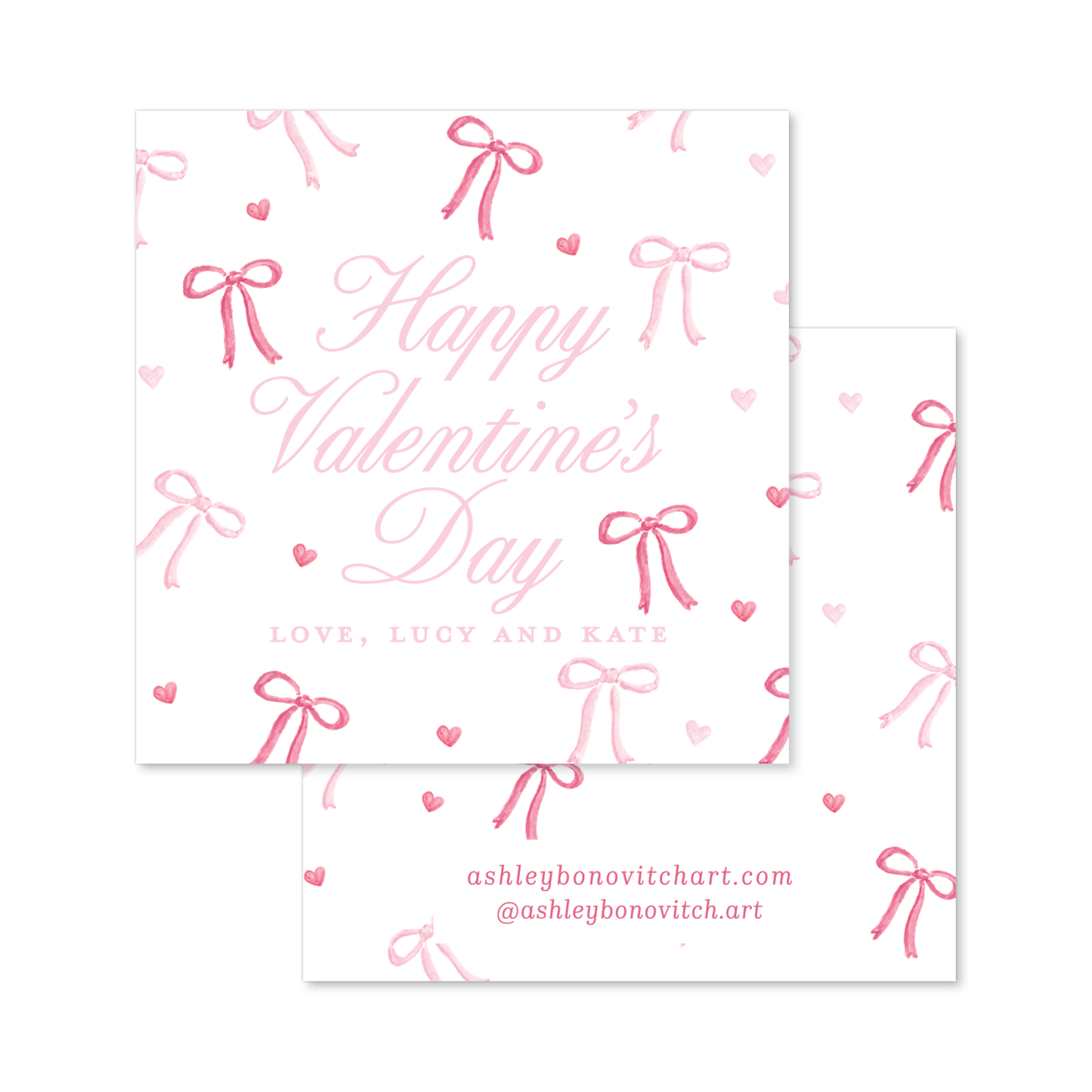 Ribbons and Bows Valentines Tags