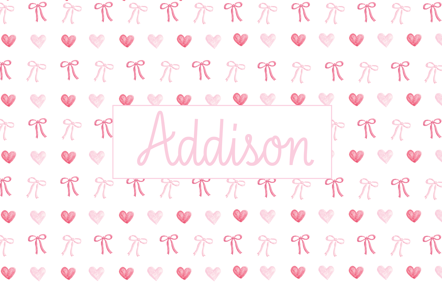 Valentines Bows and Hearts Placemat