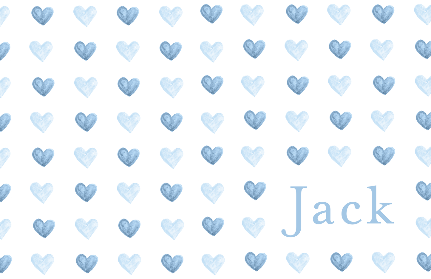 Valentines Blue Hearts Placemat