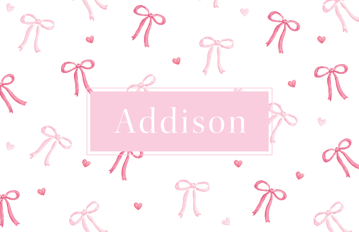 Valentines Ribbons and Bows Placemat