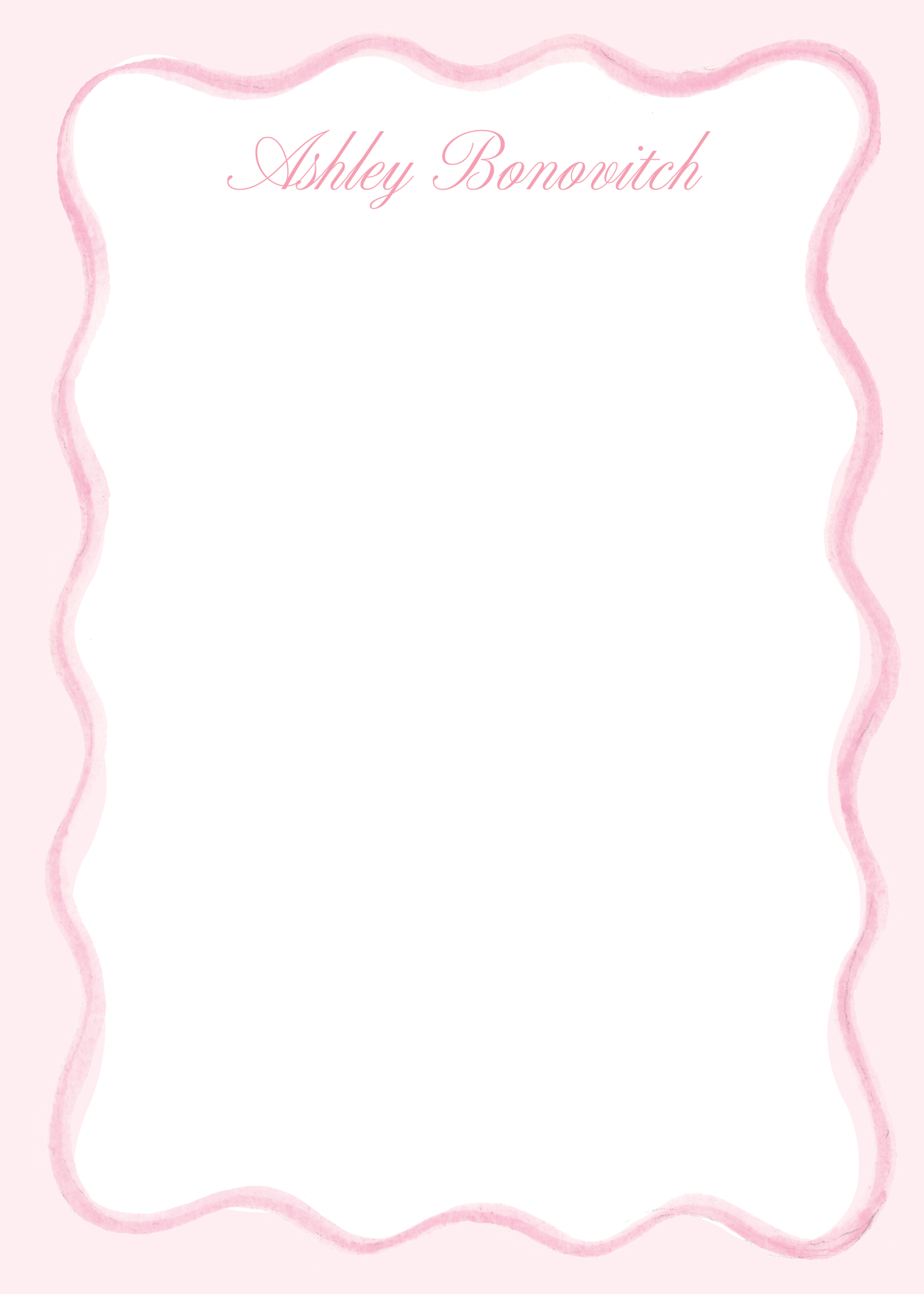 Wavy Pink Notepad