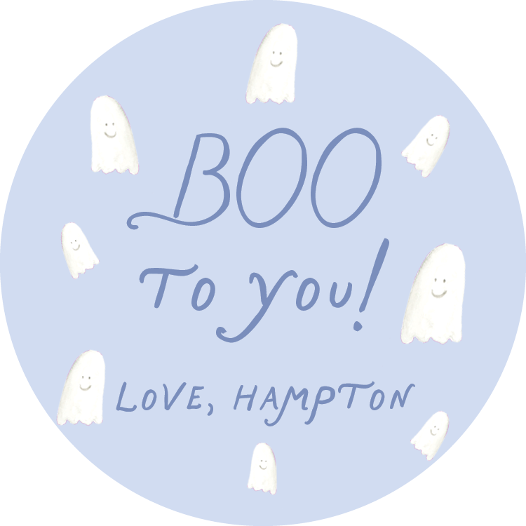 Boo to You Stickers in Blue